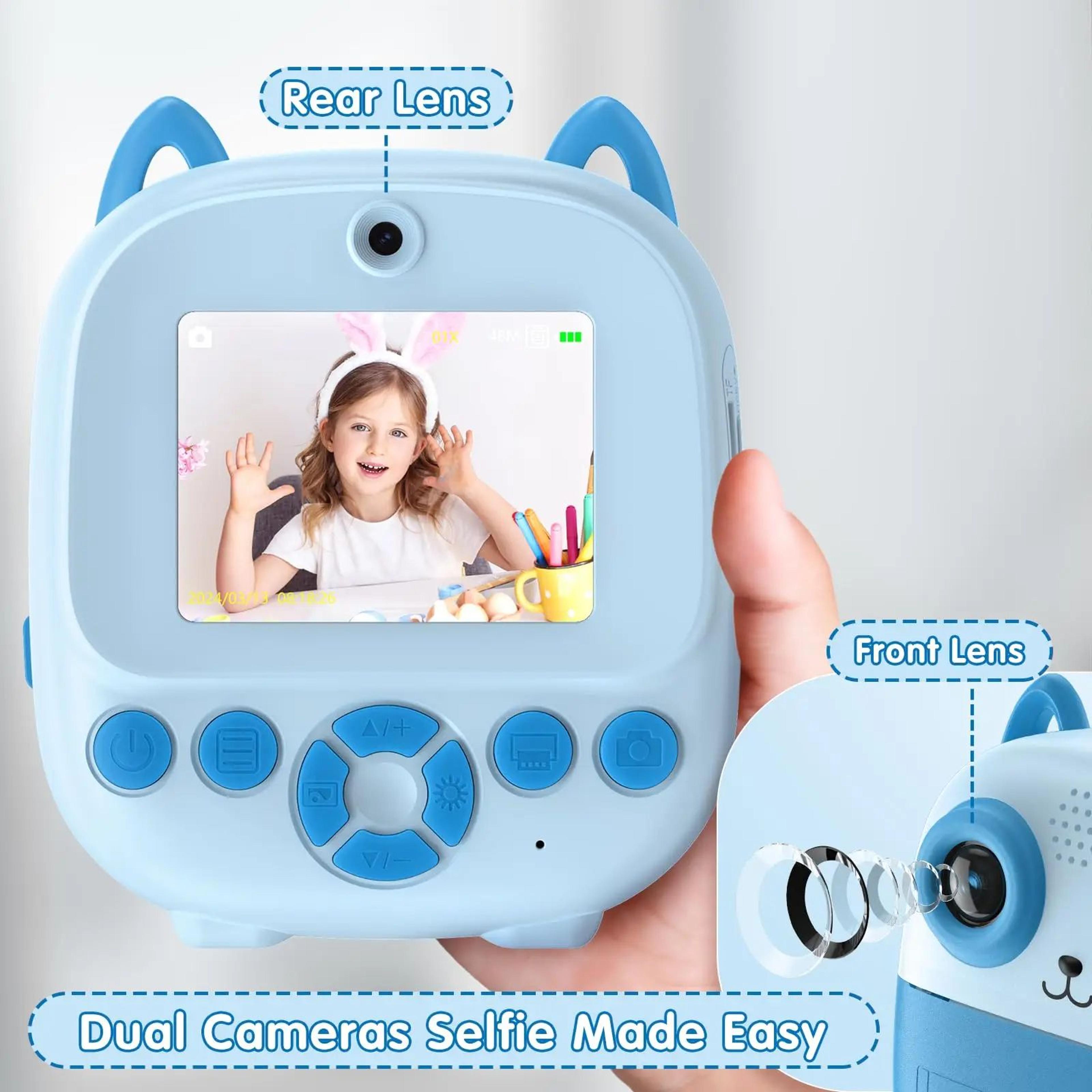 Instant Print Digital Selfie Camera With Thermal Printer And 5 Monochrome Print Colors 4
