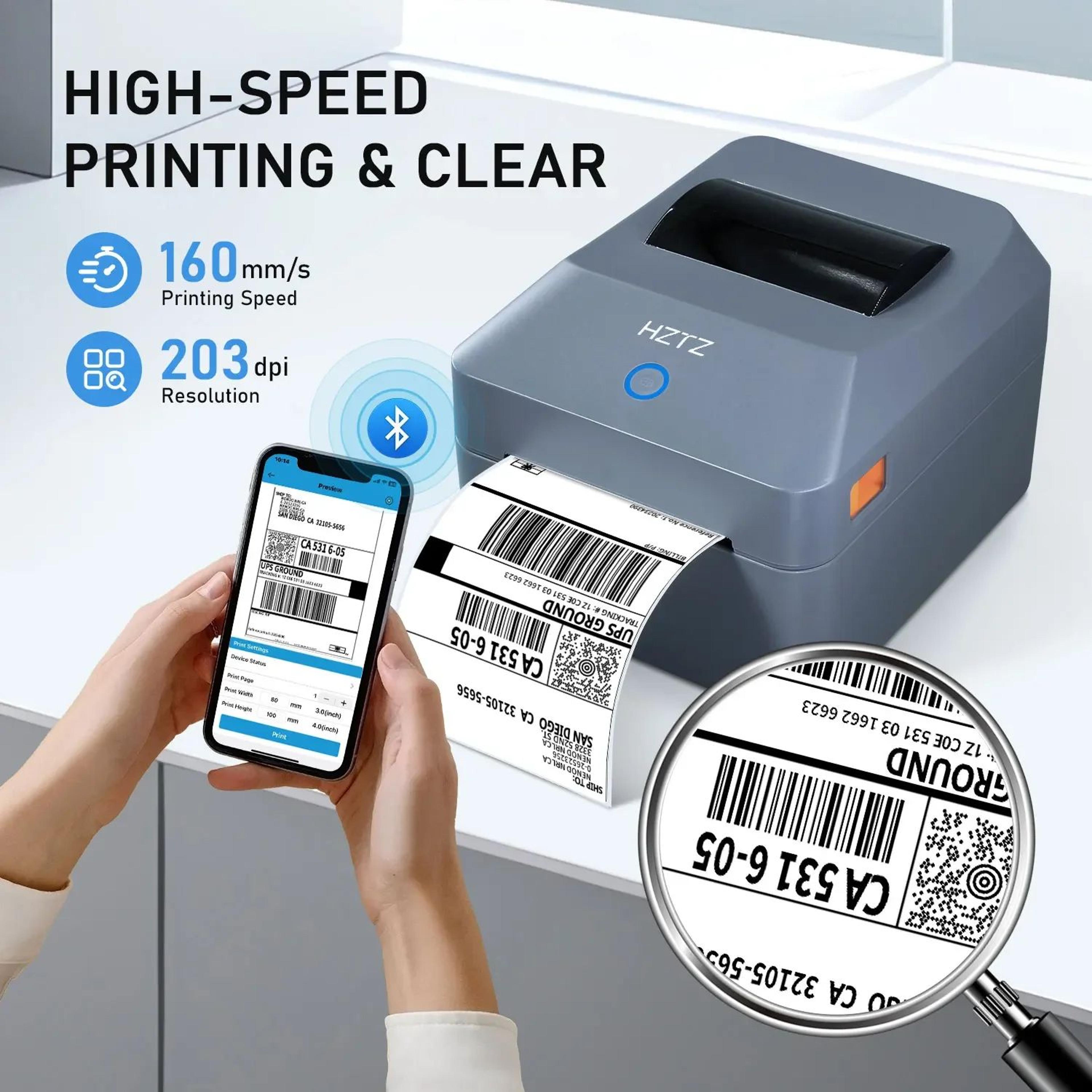 4x6 desktop thermal shipping label printer for small business and package mailing
