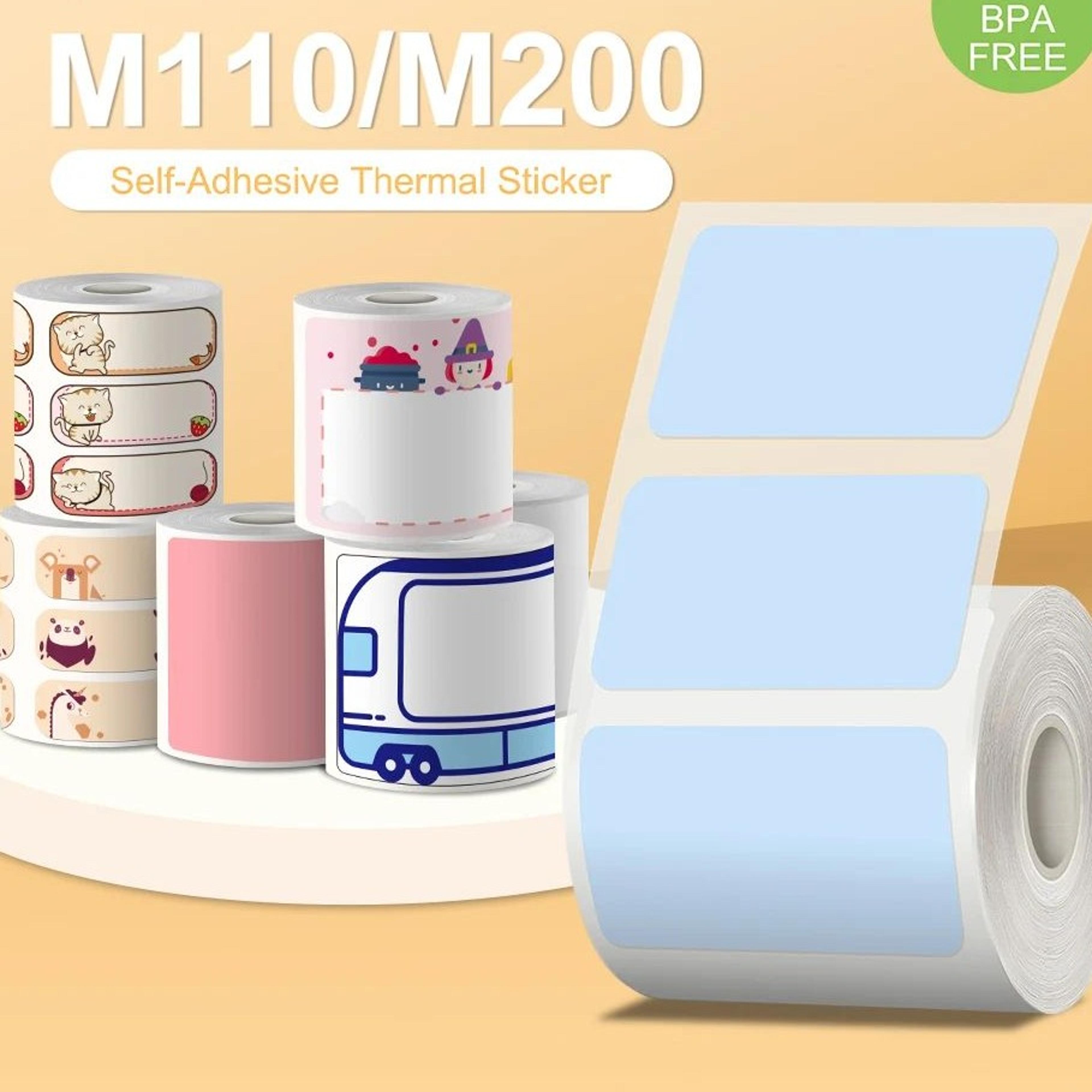 thermal label sticker rolls 20-50mm for m110 m120 m220 m221 portable label printers