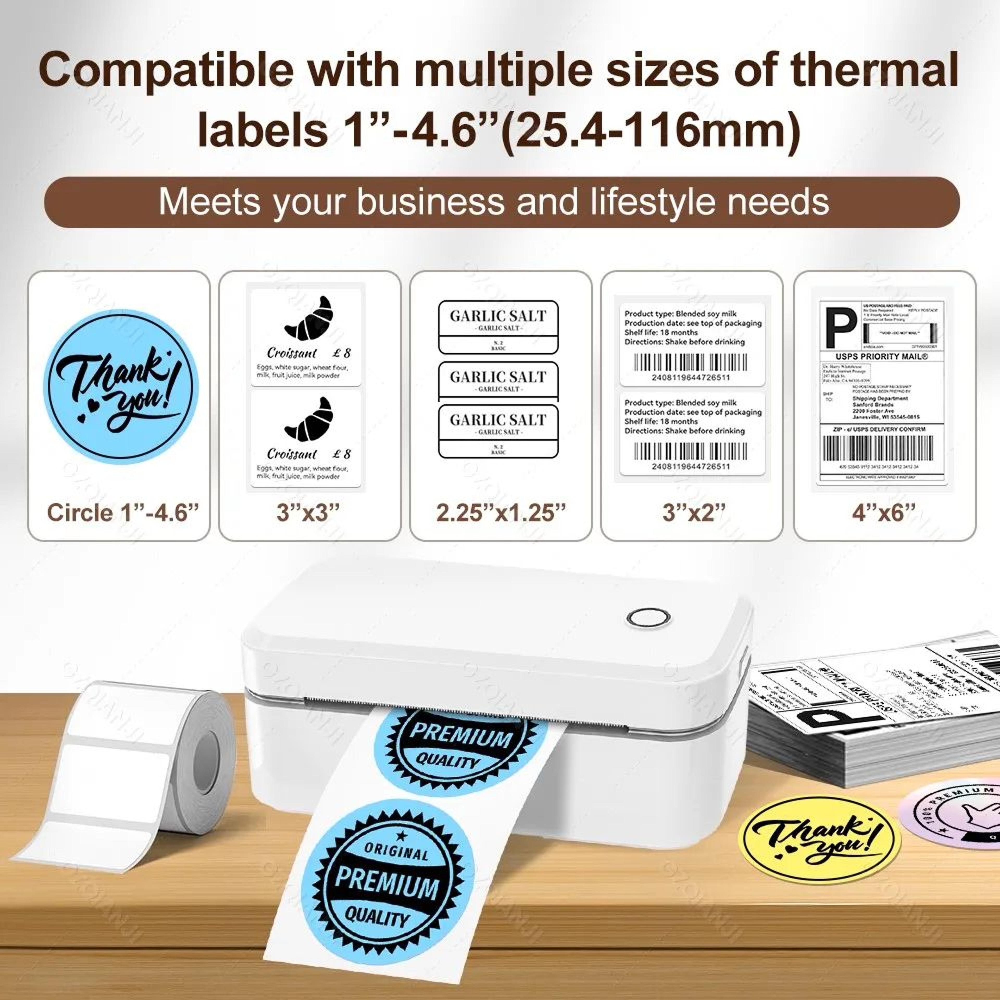 4 Inch Bluetooth Thermal Shipping Label Printer 110mm Wireless Inkless Printer 4