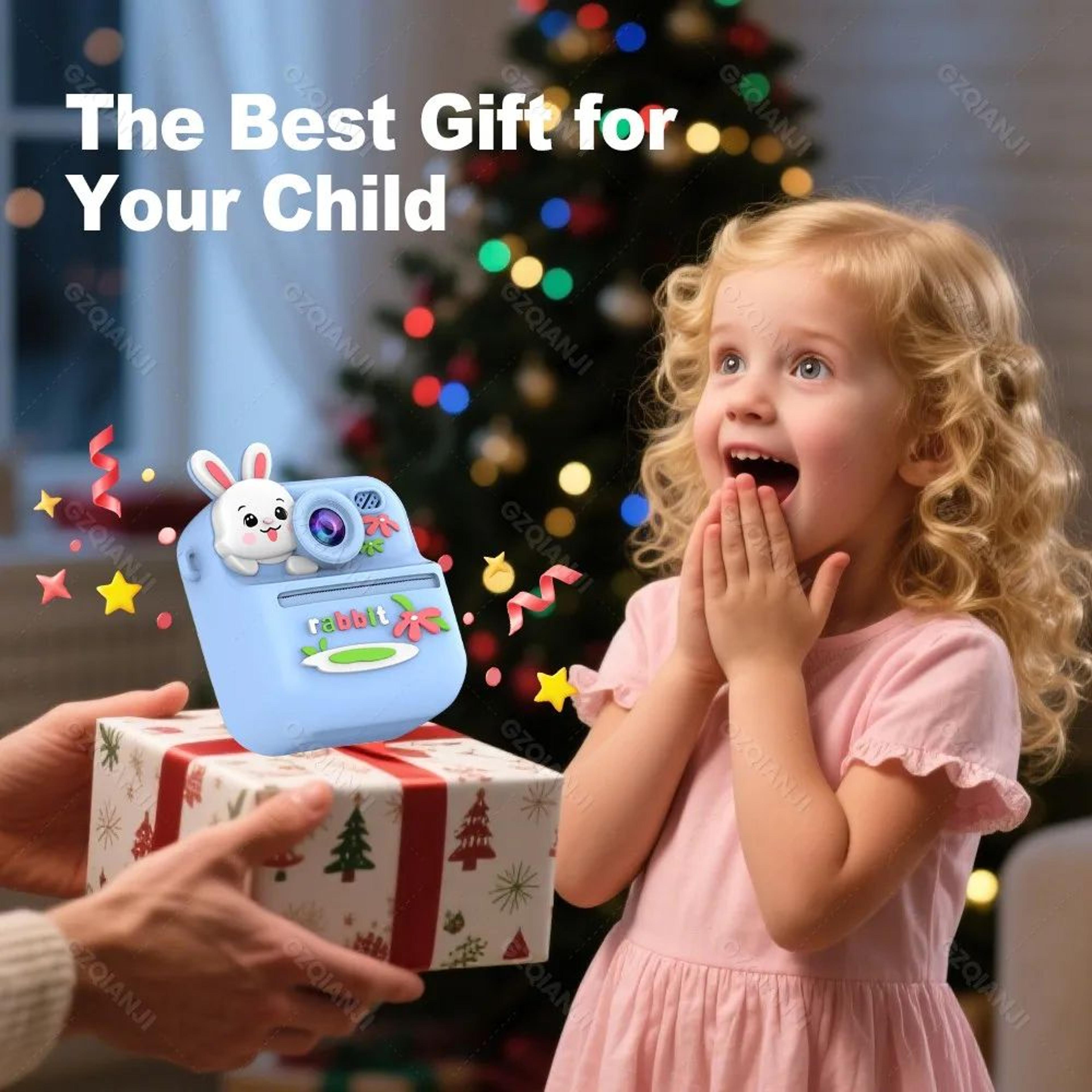 kids 1080p hd instant print digital camera with 58mm thermal printer and 32gb memory card