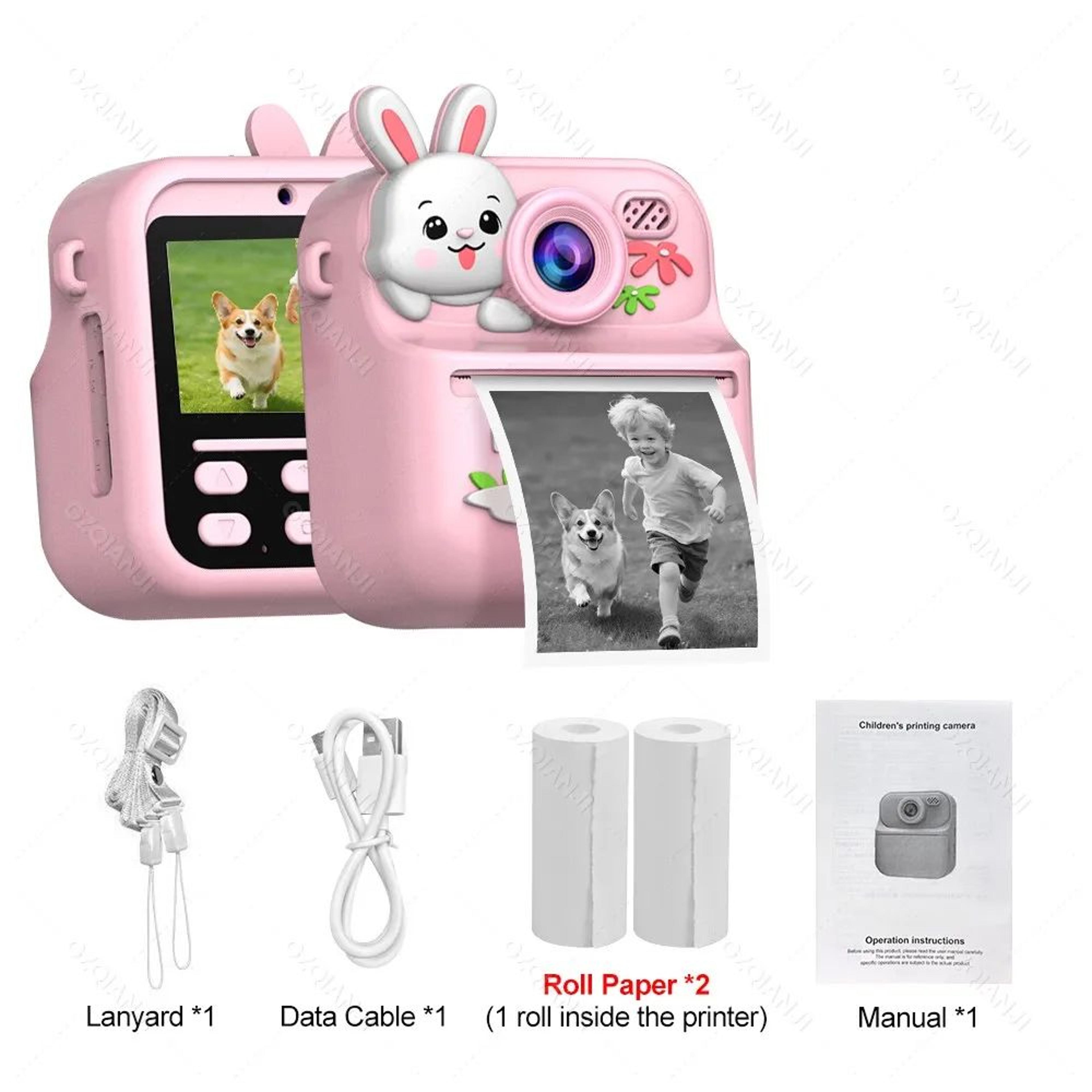 Kids 1080P HD Instant Print Digital Camera With 58mm Thermal Printer And 32GB Memory Card 5
