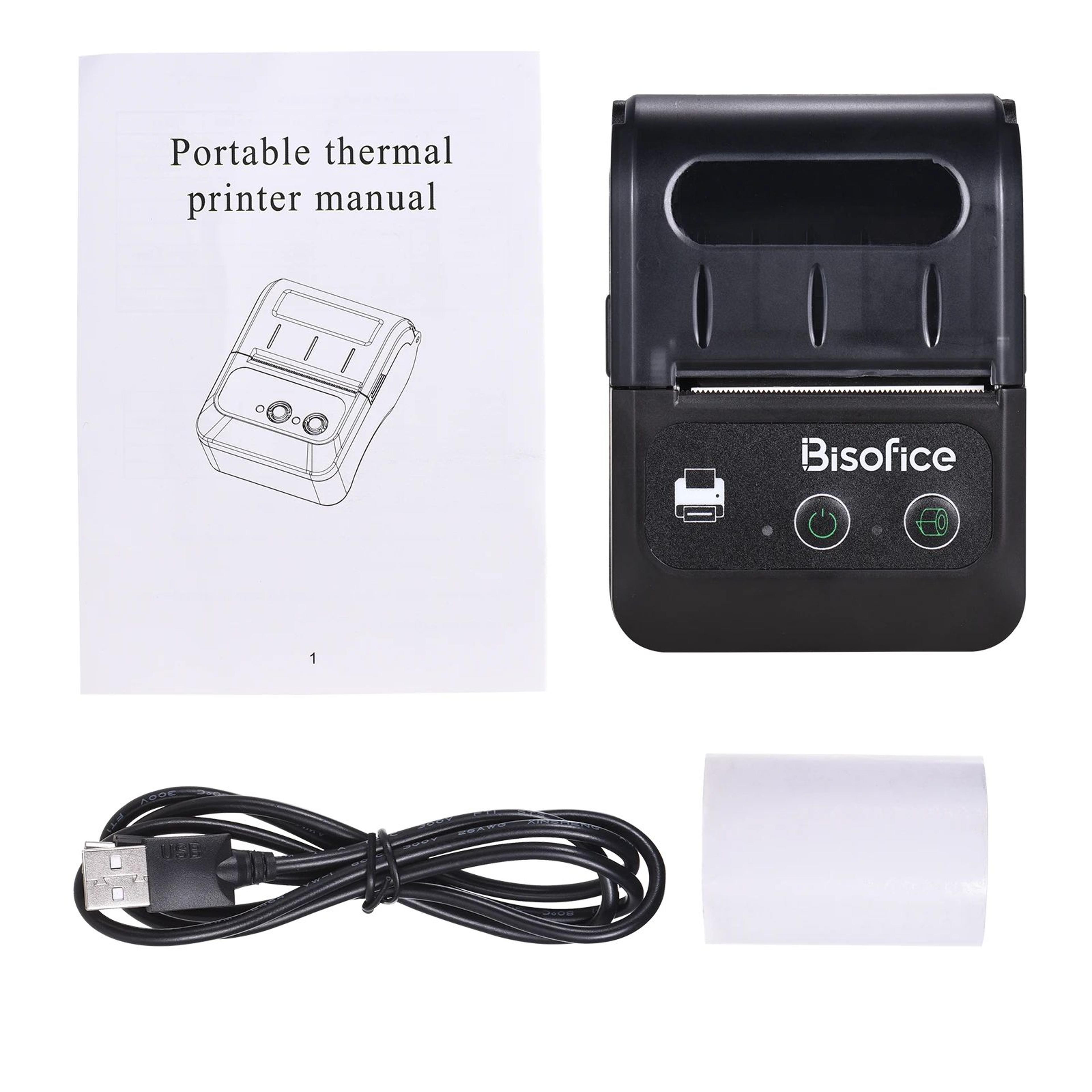 58mm Portable Bluetooth Thermal Label Printer With Wireless ESCPOS Printing 3