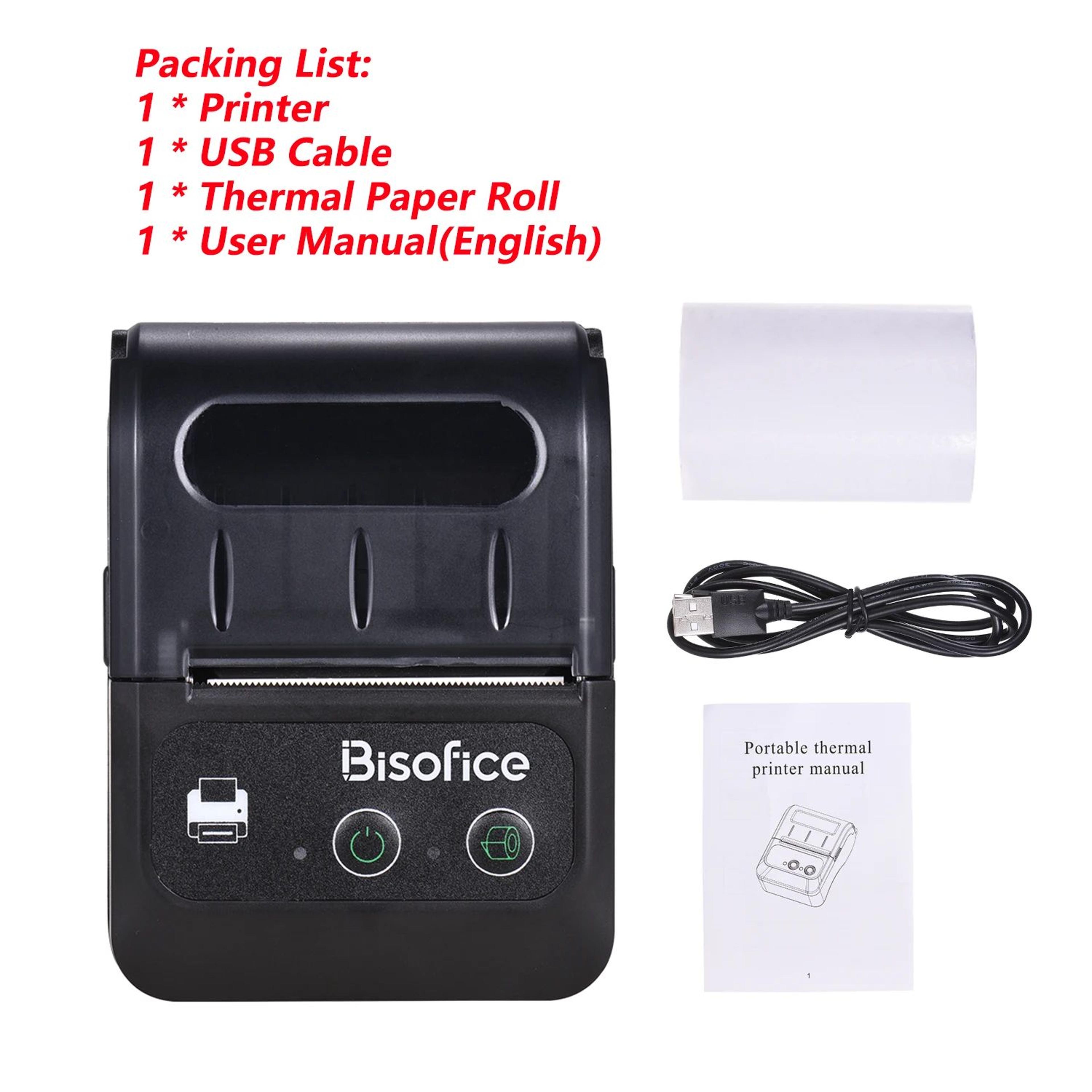 58mm Portable Bluetooth Thermal Label Printer With Wireless ESCPOS Printing 7