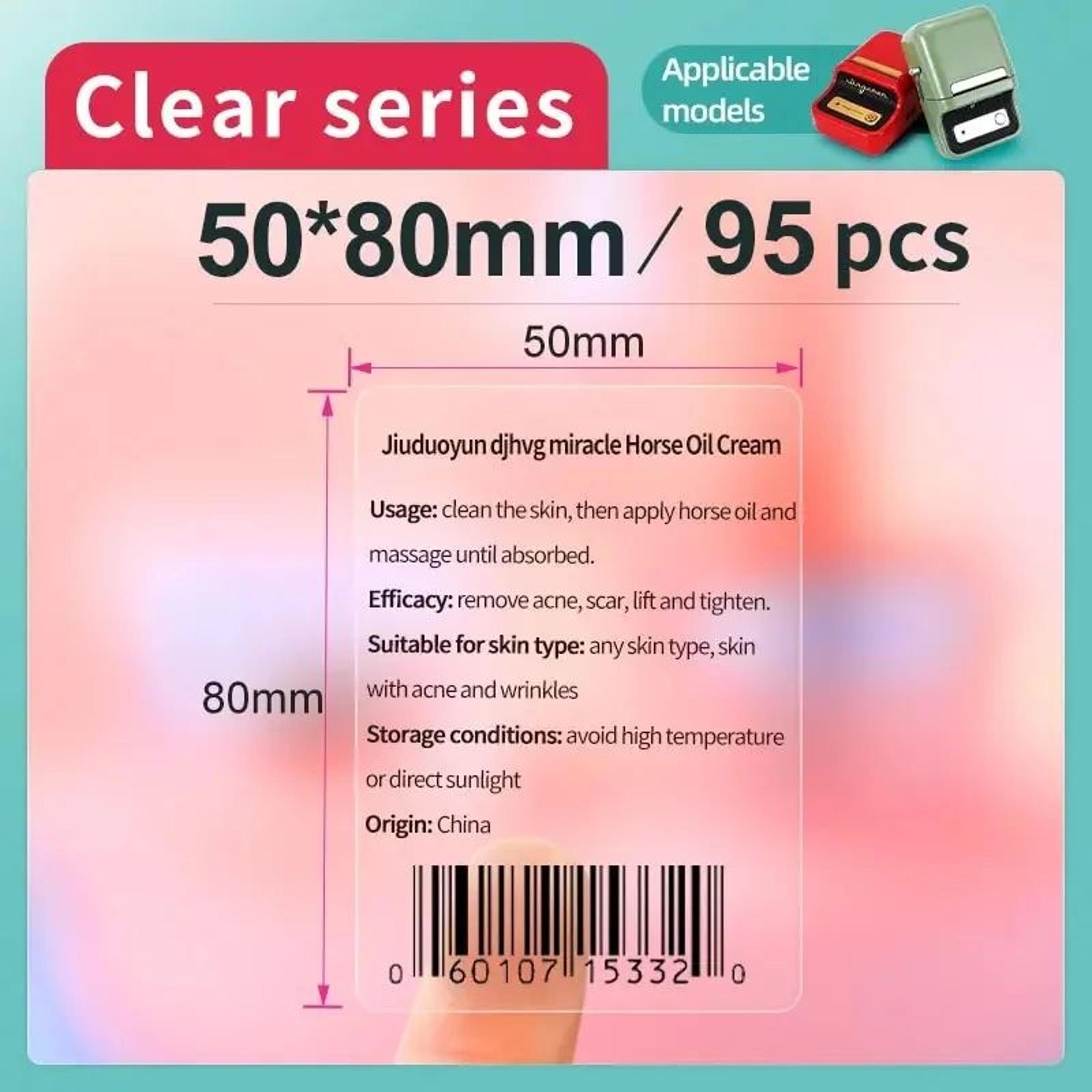 Transparent Thermal Label Stickers For B1B21 Printers  SelfAdhesive Clear Labels 11