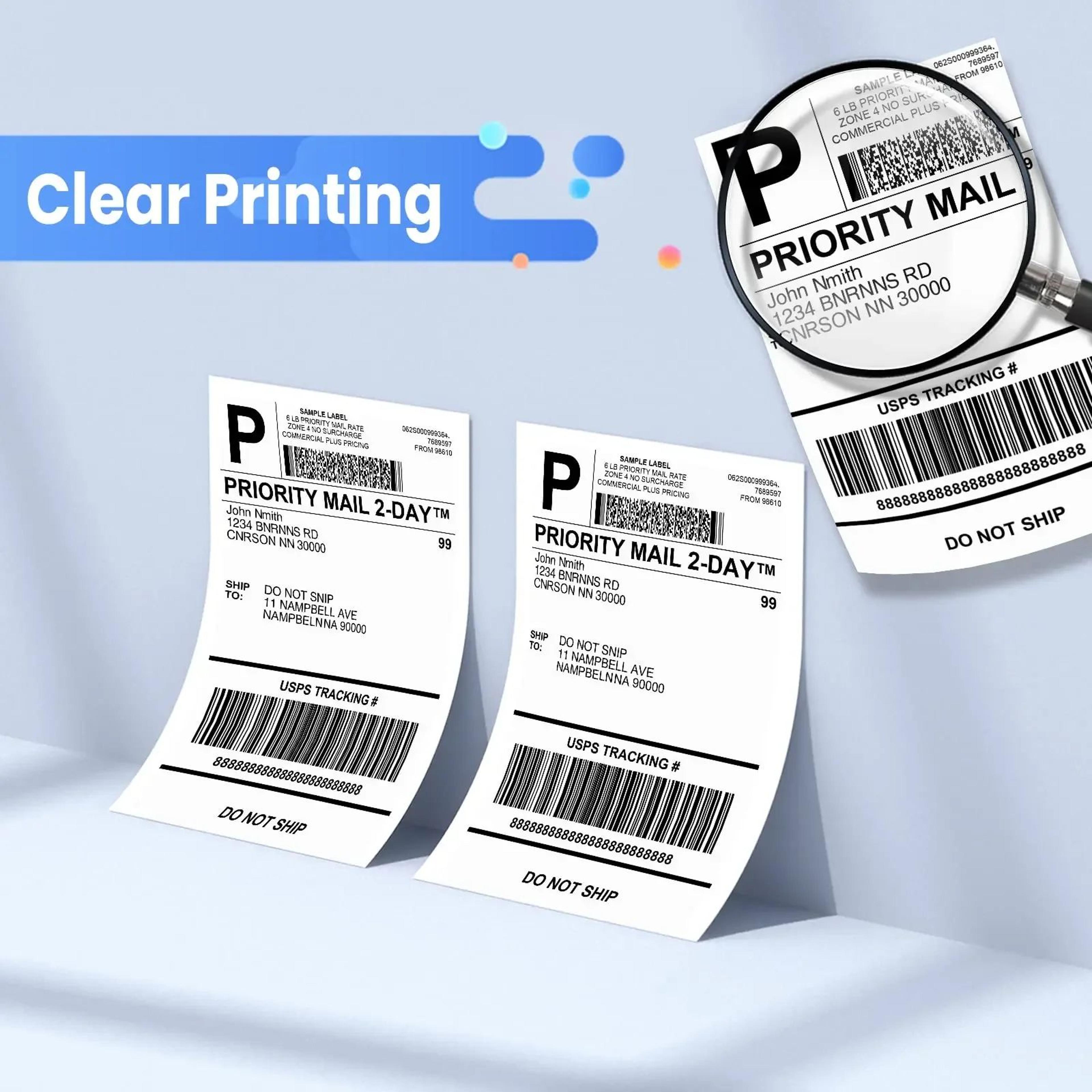 100PCS A6 4x6 Inch Thermal Shipping Labels For Barcode And Package Printing 4