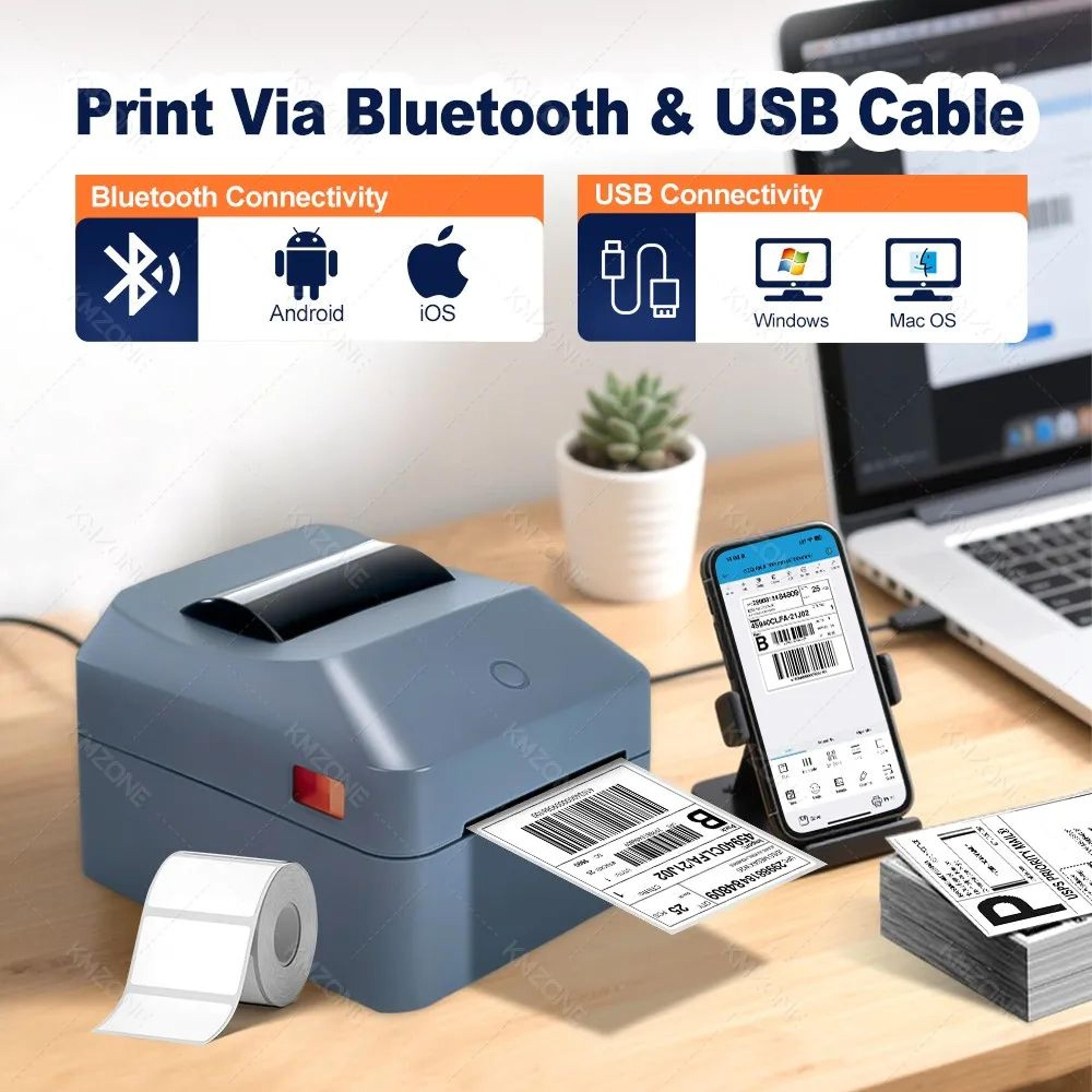 4 inch thermal shipping label printer for barcodes, qr codes and express waybills