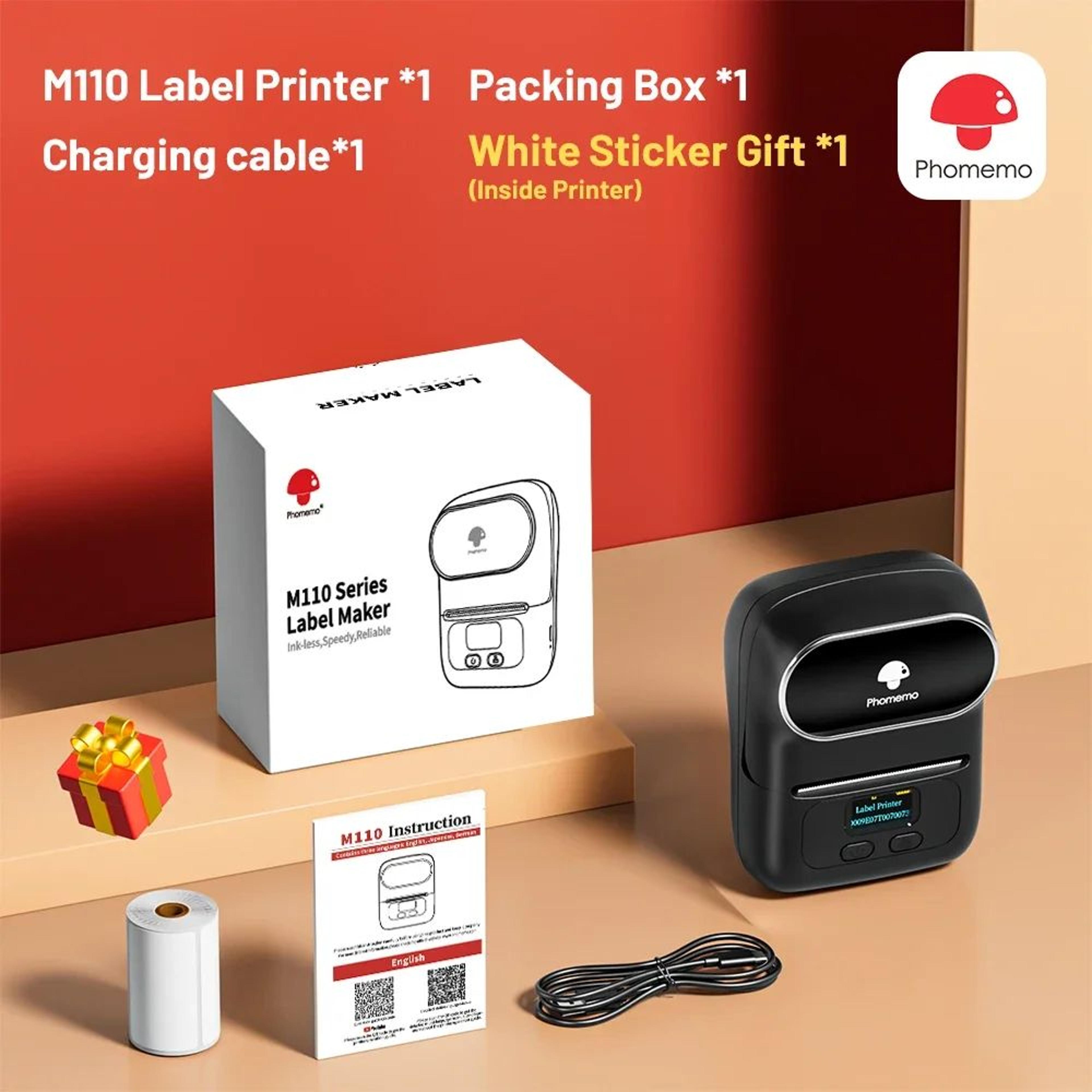M110 Portable Bluetooth Thermal Label Printer For Shipping Price Tags And Organization 9