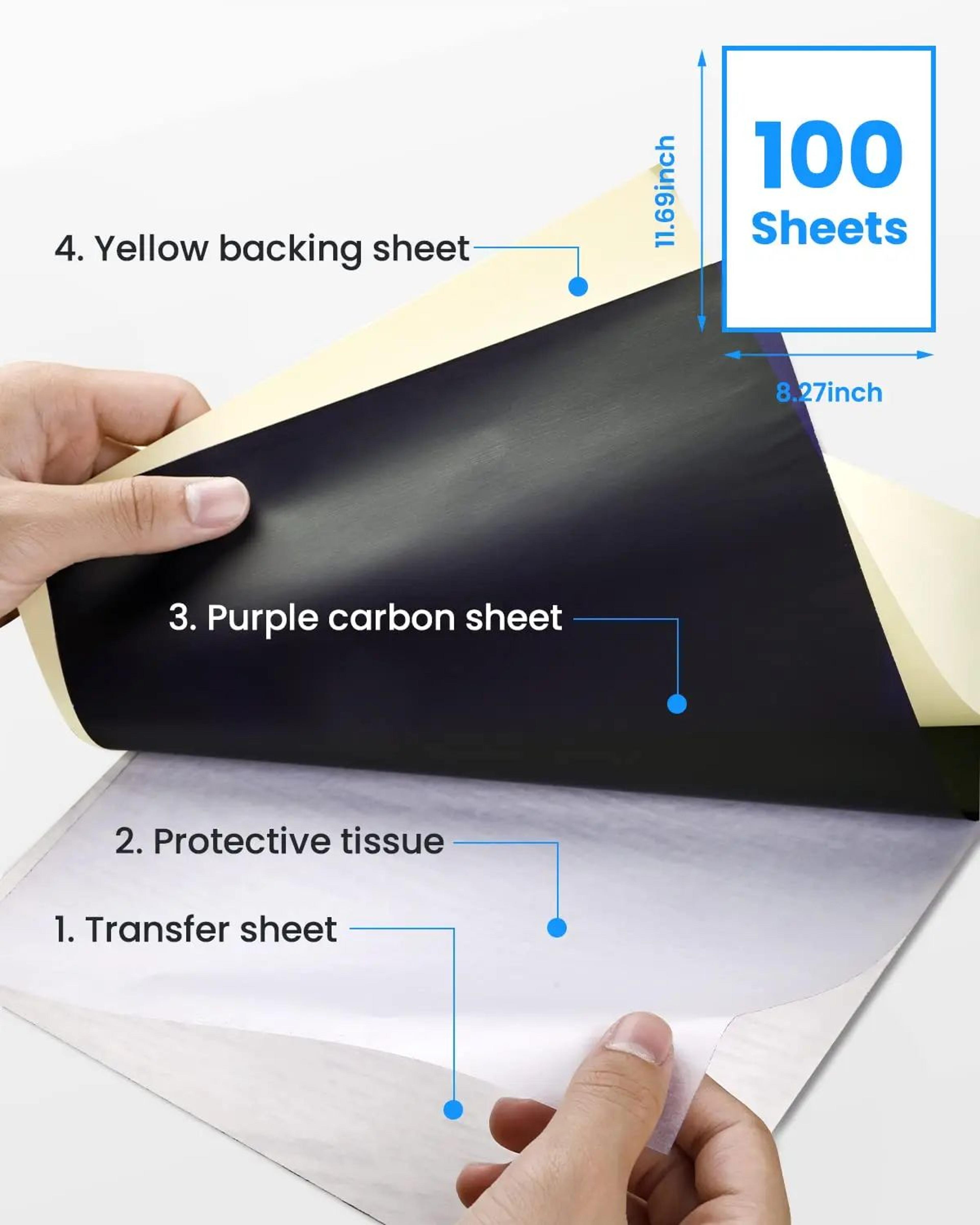 A4 Tattoo Transfer Paper 100 Sheets Thermal Stencil Paper For Tattoo Printers 2