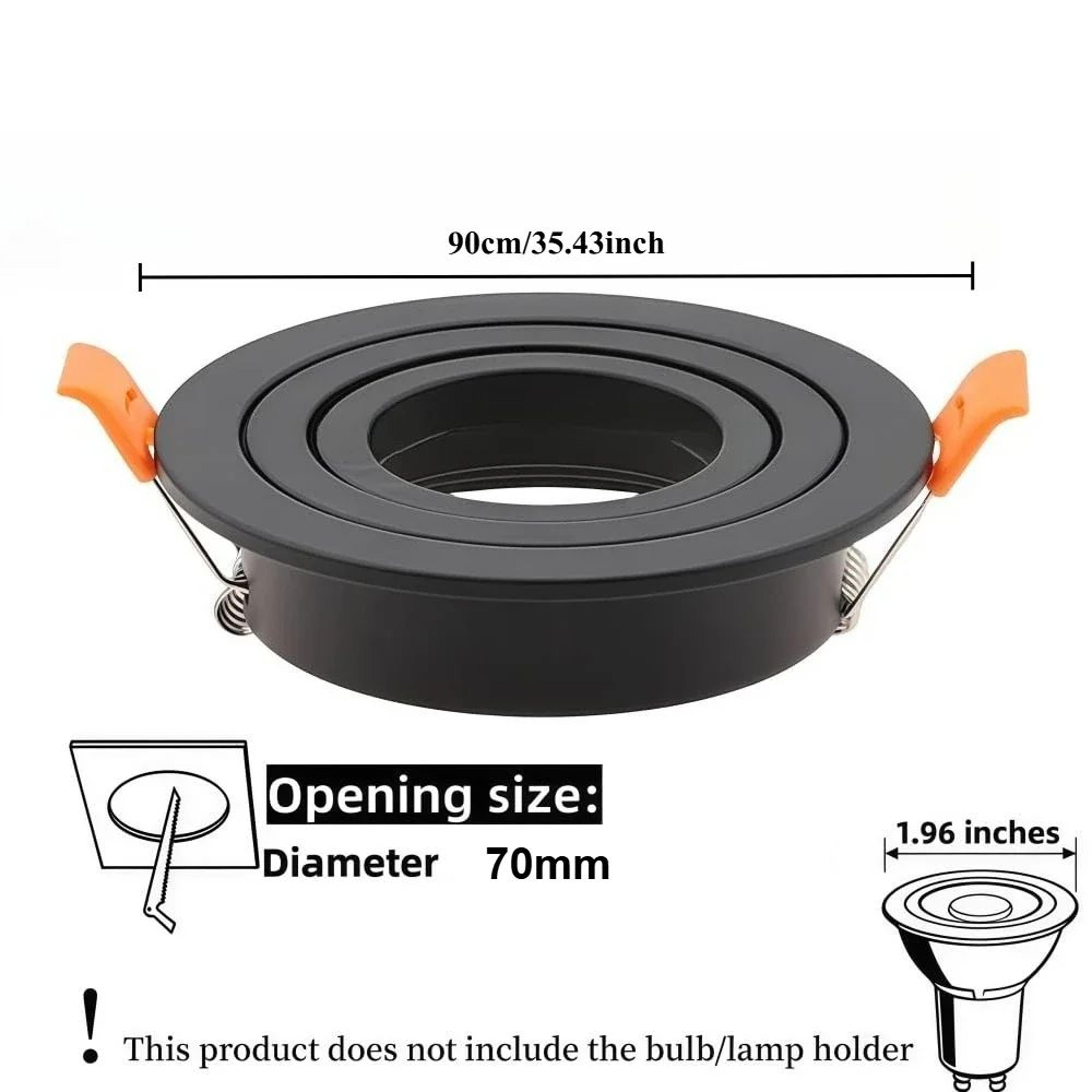 Adjustable Round Recessed LED Spotlight Frame GU10 MR16 Ceiling Downlight Holder 210PCS 3