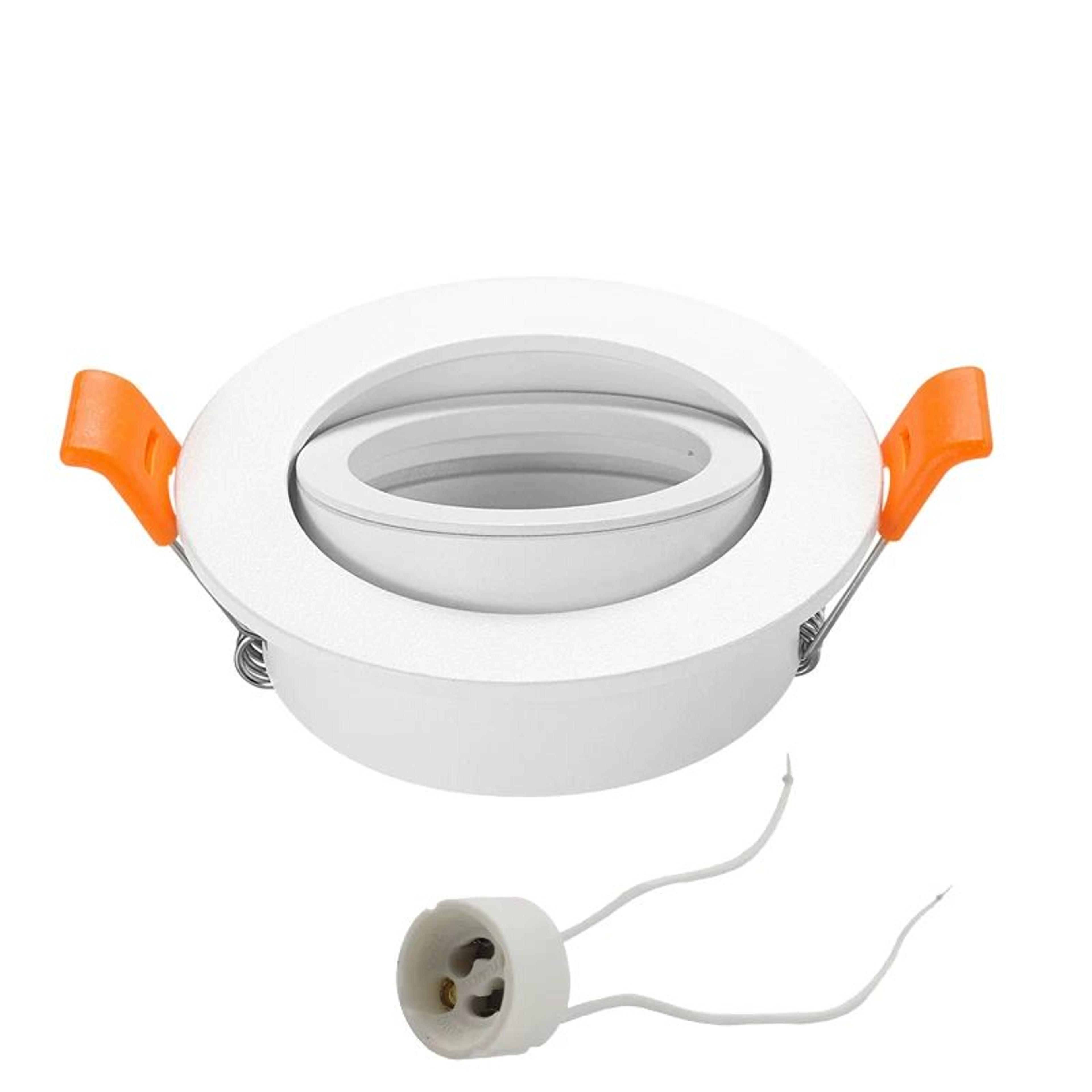 Adjustable Round Recessed Ceiling Spotlight Frame For GU10 MR16 Bulbs 256 Inch Cutout 7