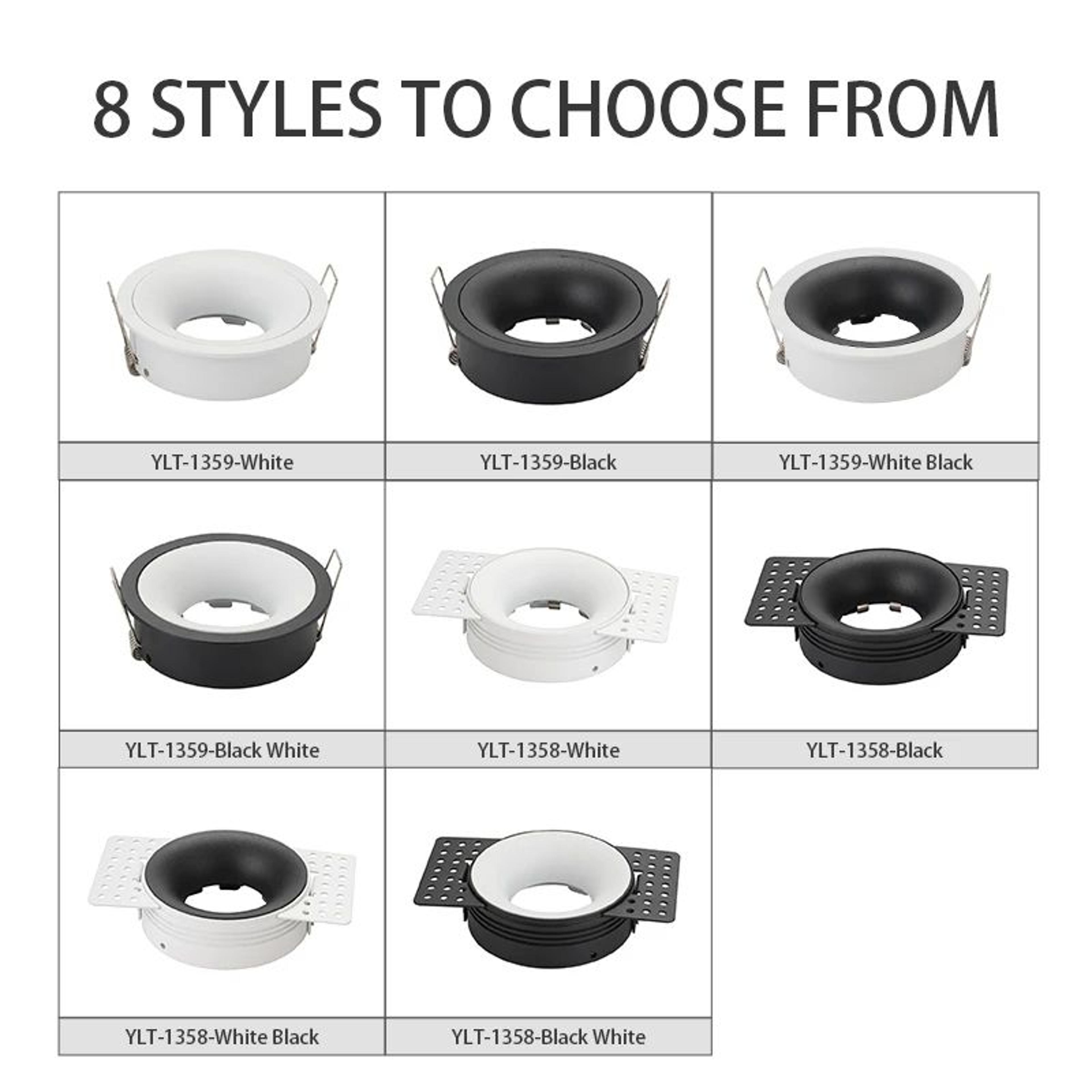Frameless Adjustable Recessed Ceiling Spotlight Frame For GU10 MR16 Bulbs 1