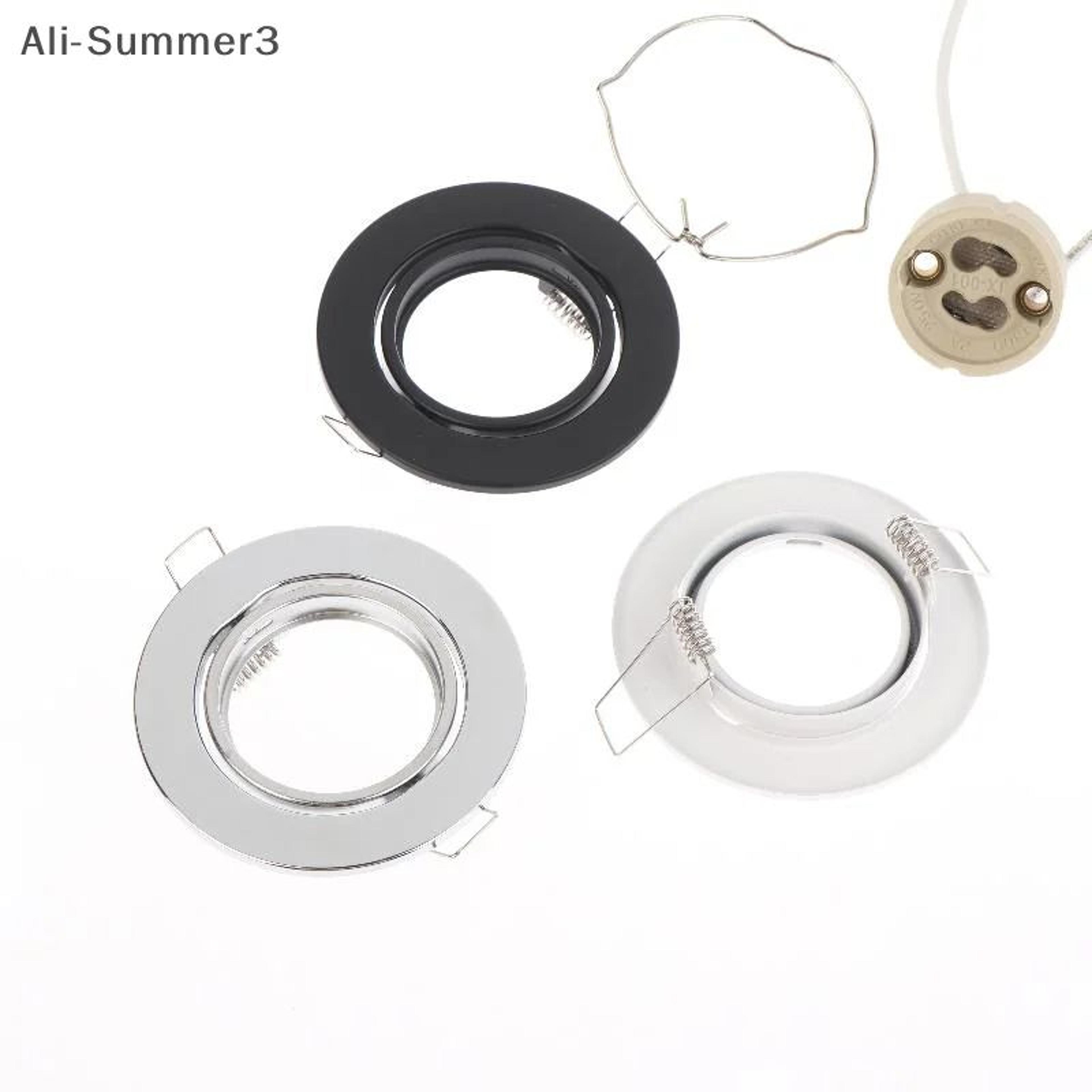 Round Recessed LED Downlight Frame For GU10 MR16 Spotlight Bulbs 3