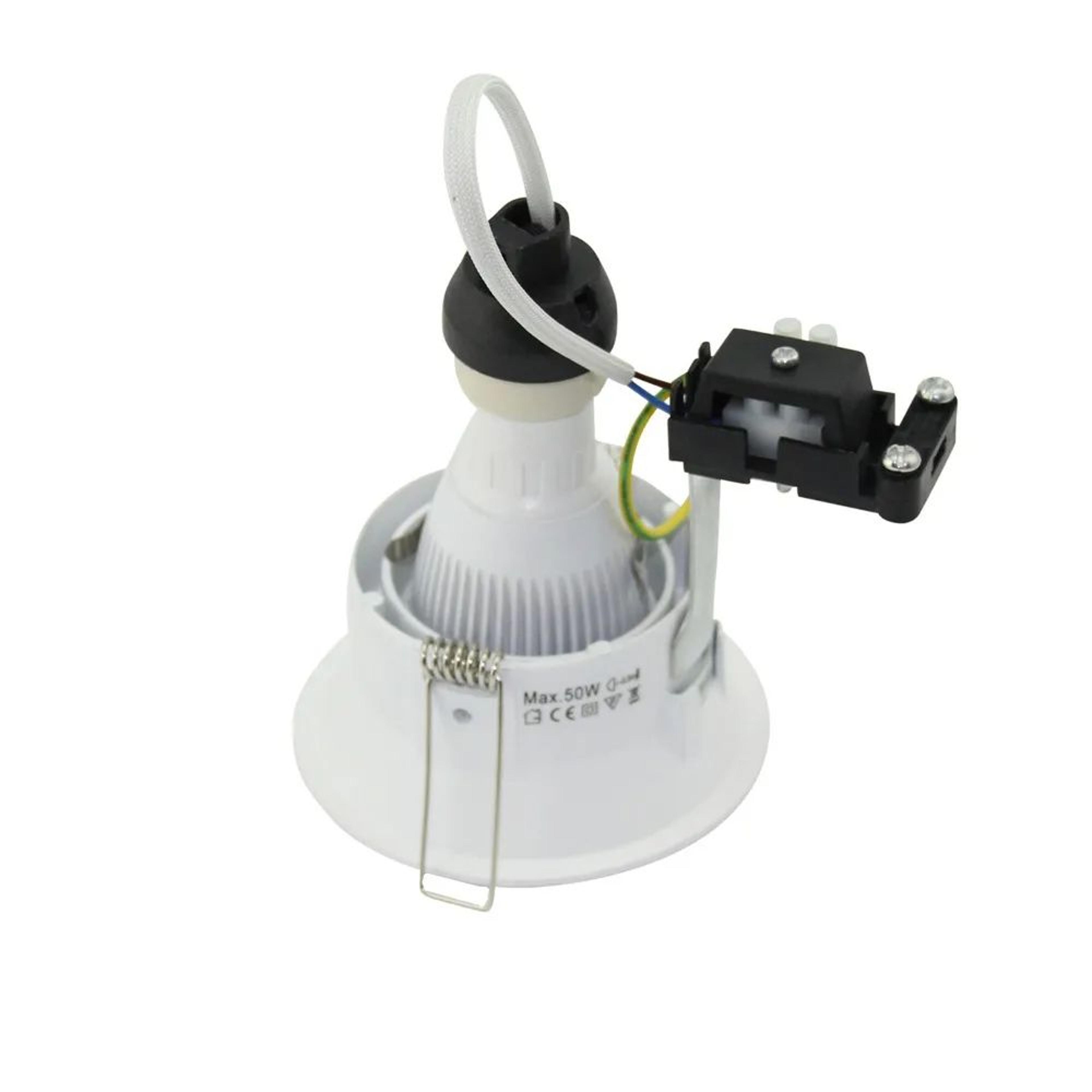 AntiGlare Round Recessed Downlight Frame Aluminum GU10 MR16 Ceiling Spotlight Holder 1050PCS 5