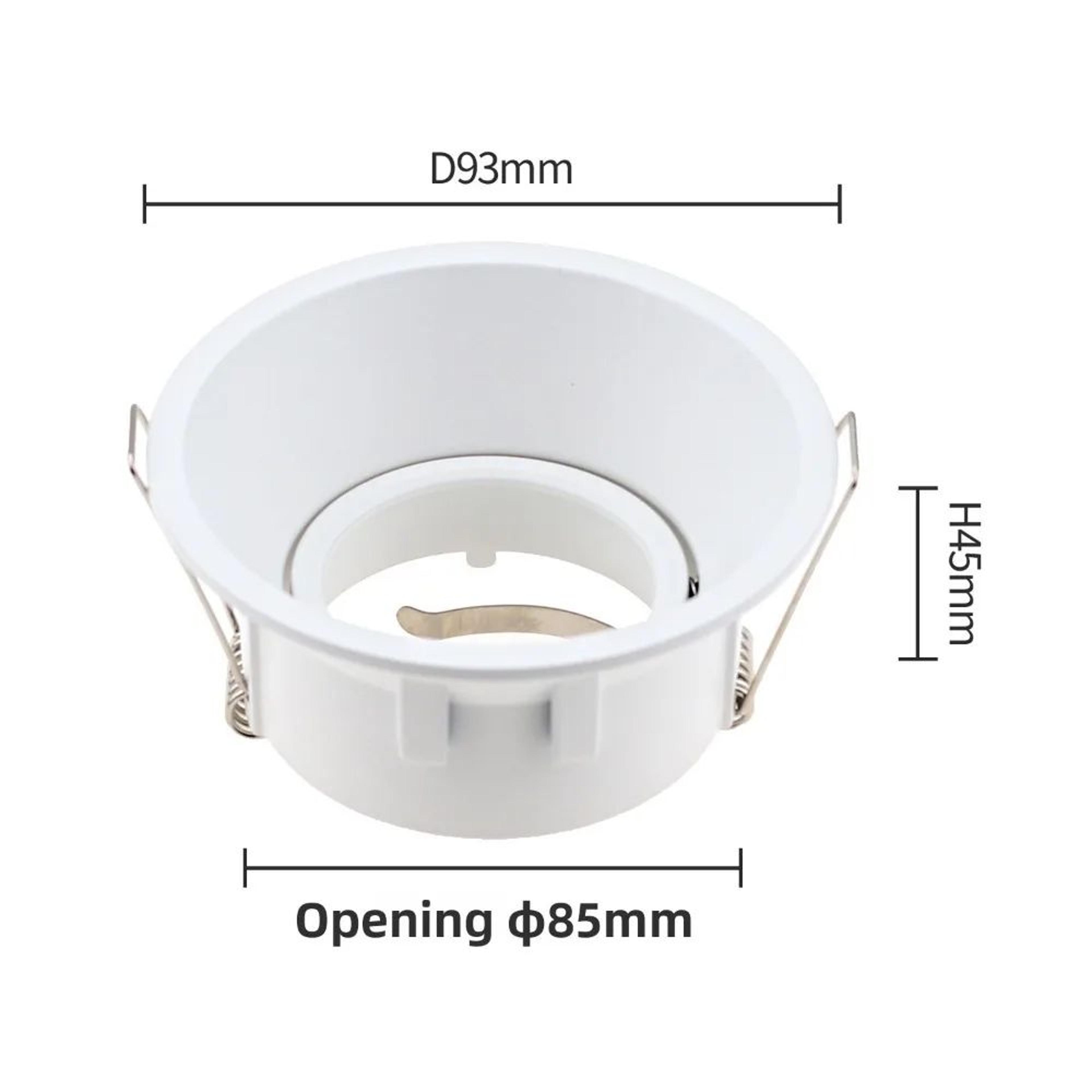 anti-glare round recessed downlight frame aluminum gu10 mr16 ceiling spotlight holder 10/50pcs