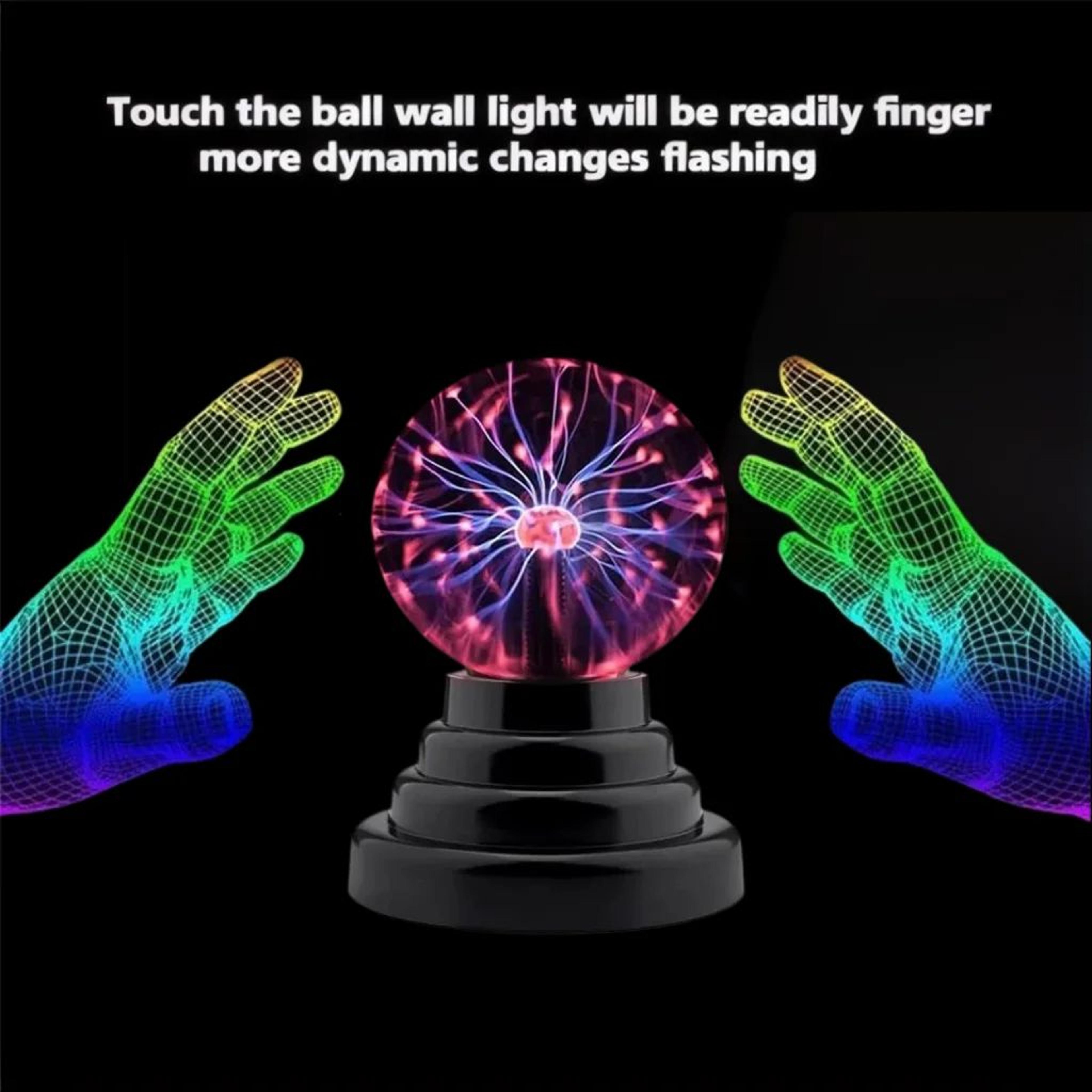 TouchSensitive Plasma Ball Lamp With Interactive Lightning Effects For Bedroom And Party Decor 4