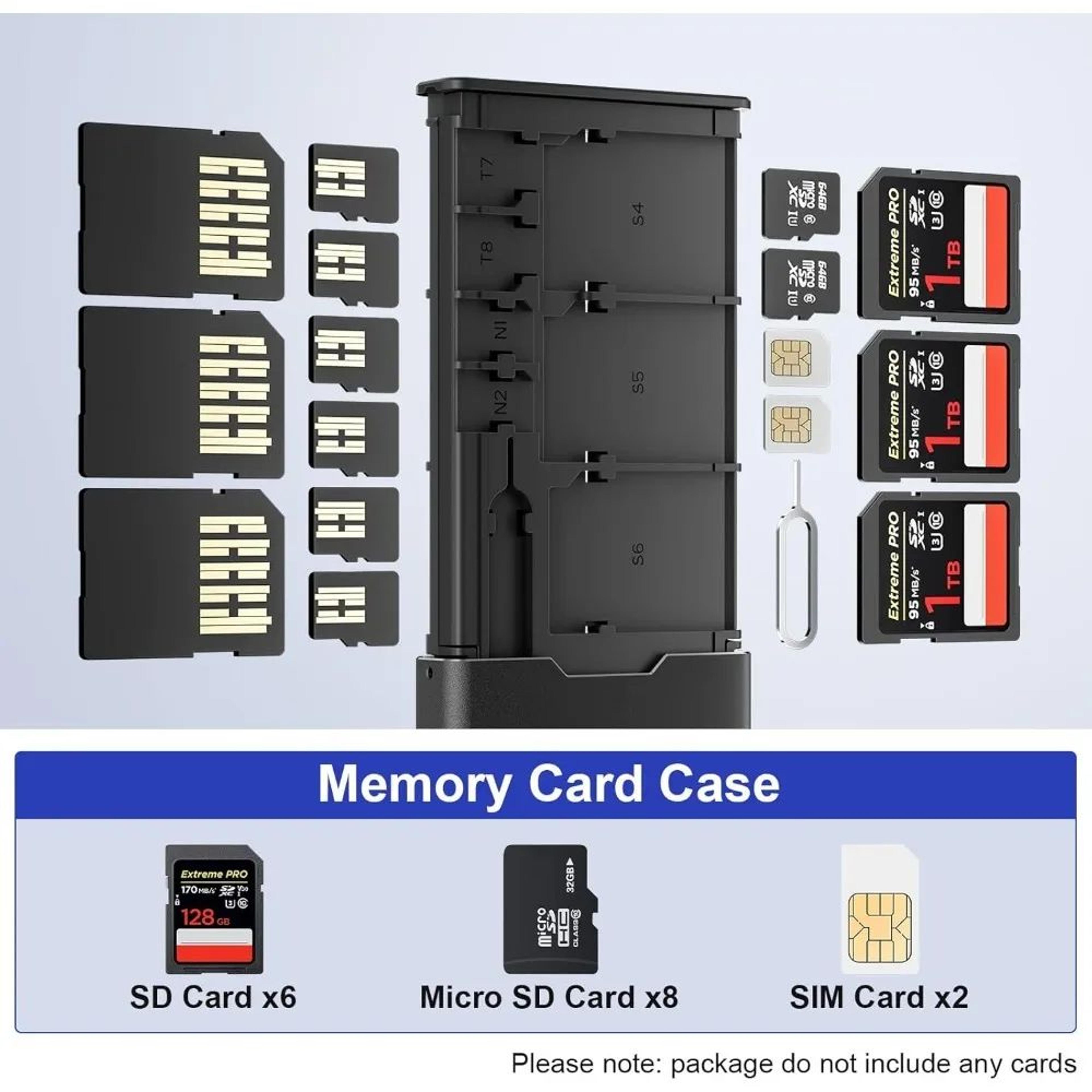 Shockproof Micro SD Card Storage Case  6Slot Compact Memory Card Holder 5
