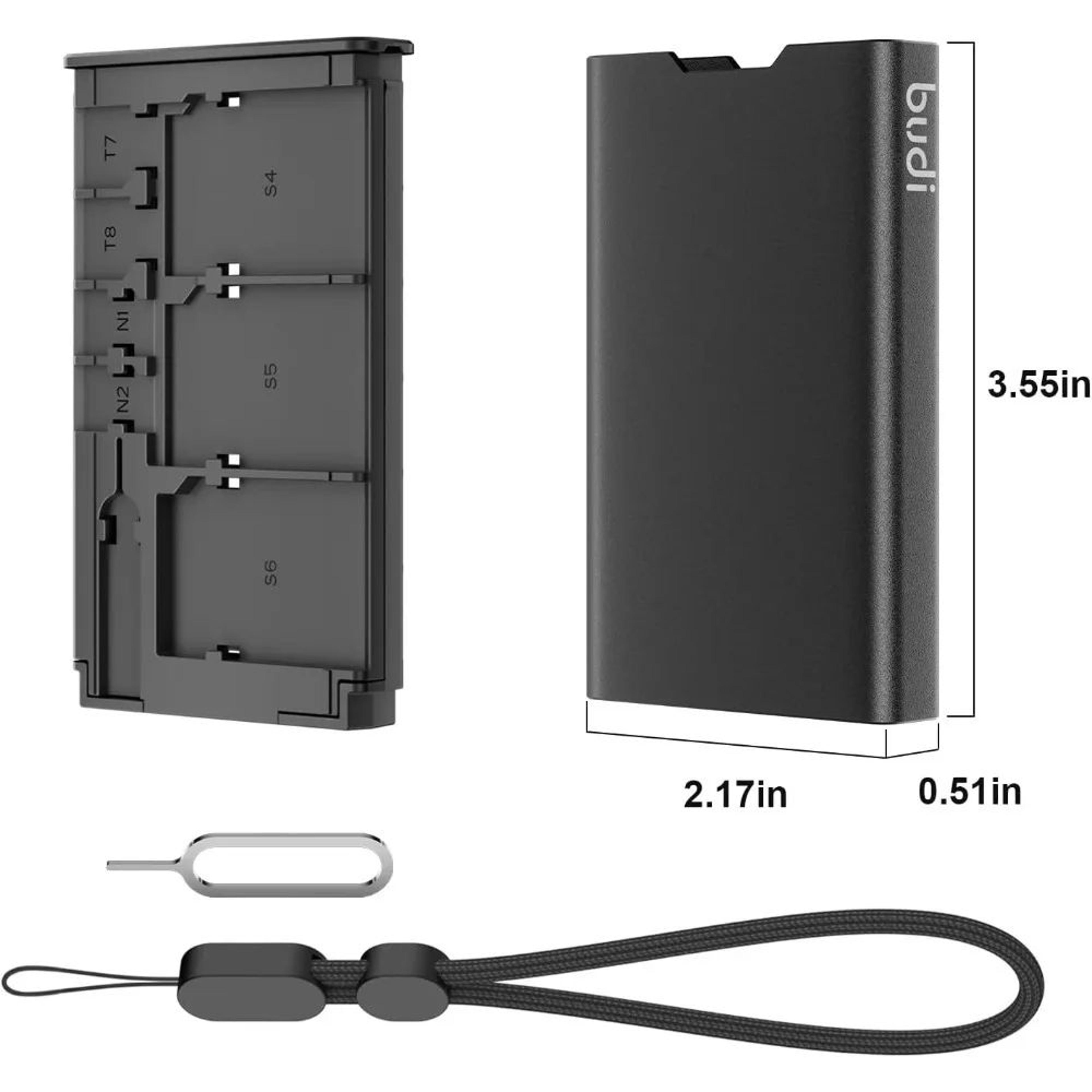 Shockproof Micro SD Card Storage Case  6Slot Compact Memory Card Holder 4