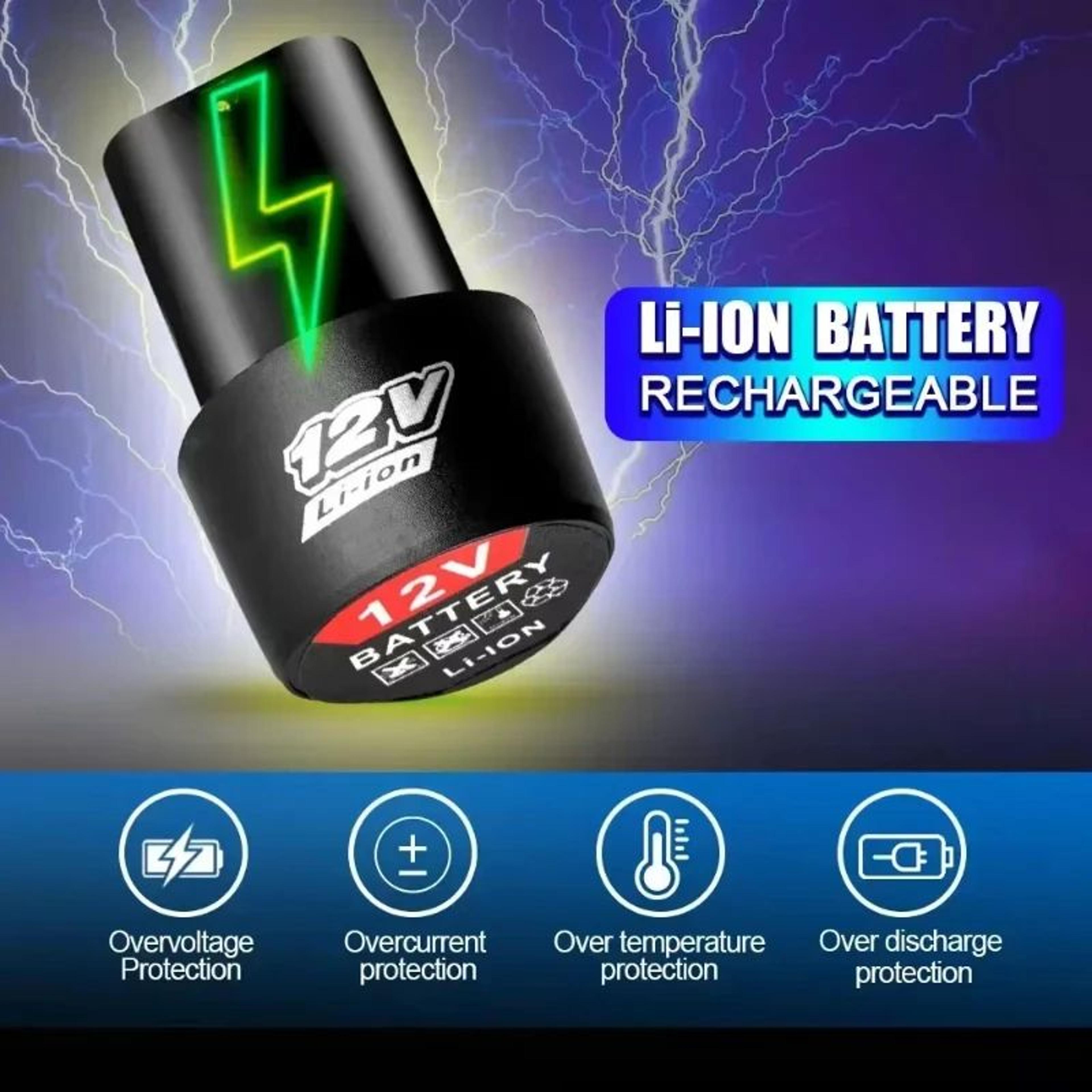 12V Rechargeable Lithium Battery Replacement For Cordless Drills And Power Tools 5