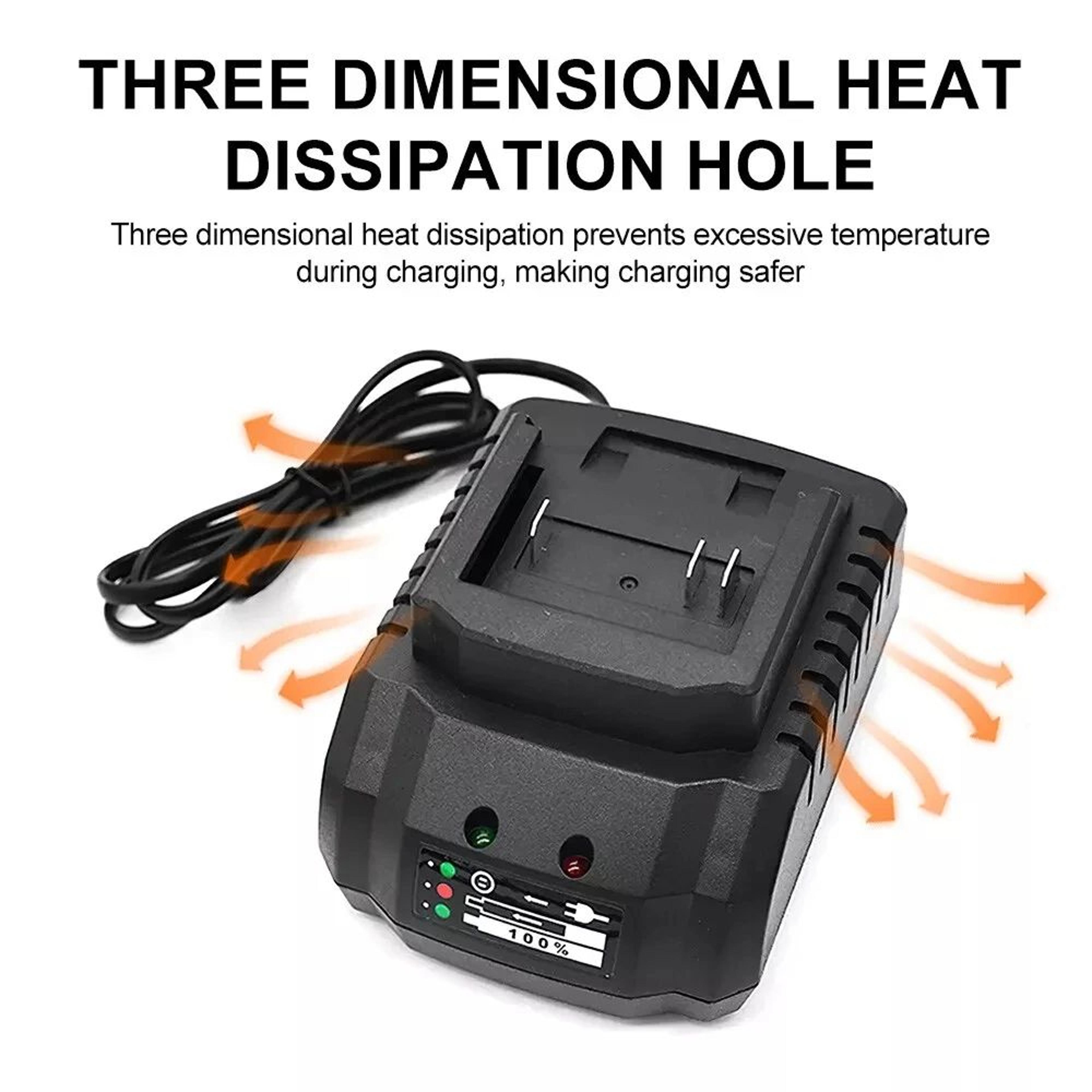21V Lithium Ion Battery Charger For 18V 21V Cordless Power Tools With EU Plug 3