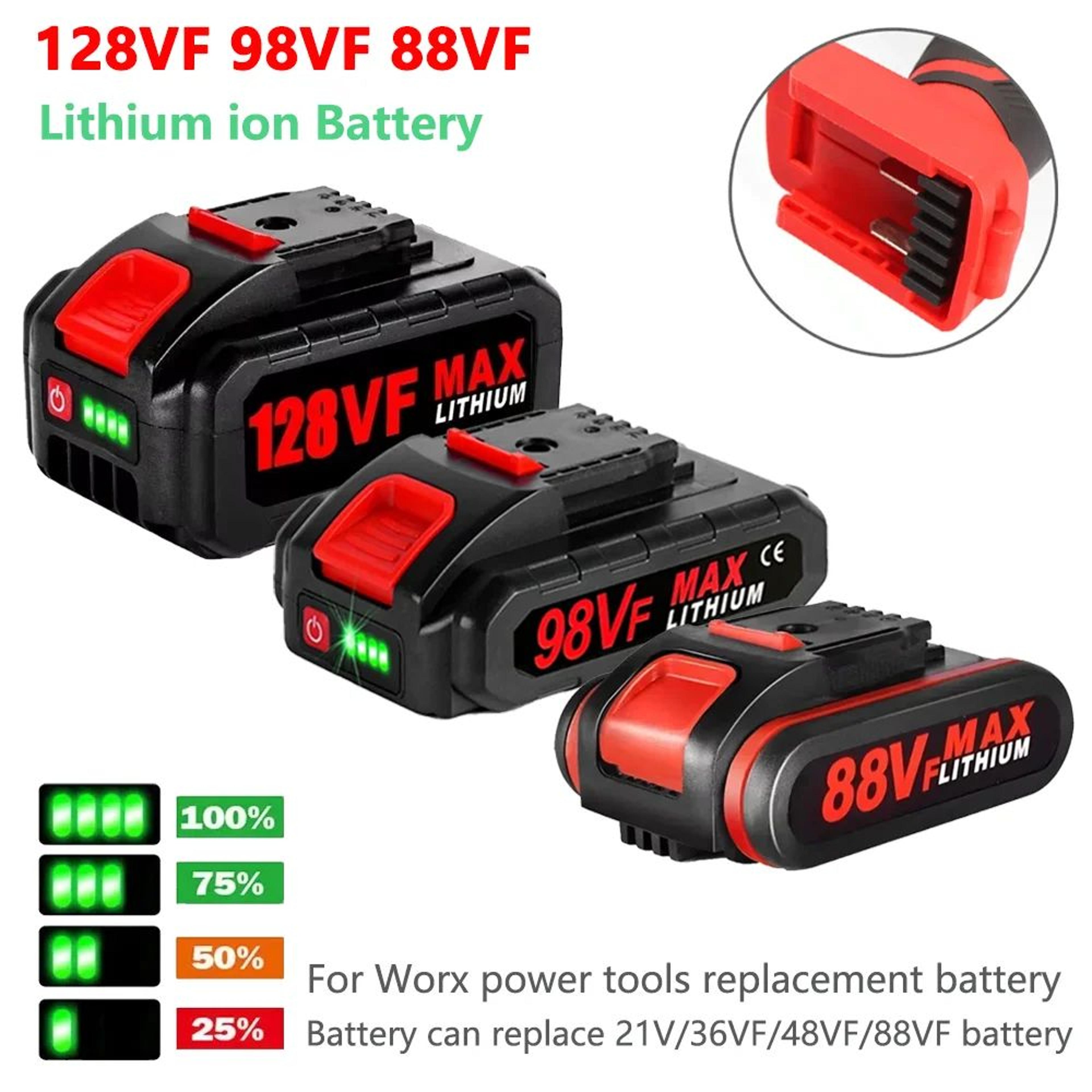 18v 21v rechargeable lithium ion battery for cordless power tools, electric wrench and chainsaw