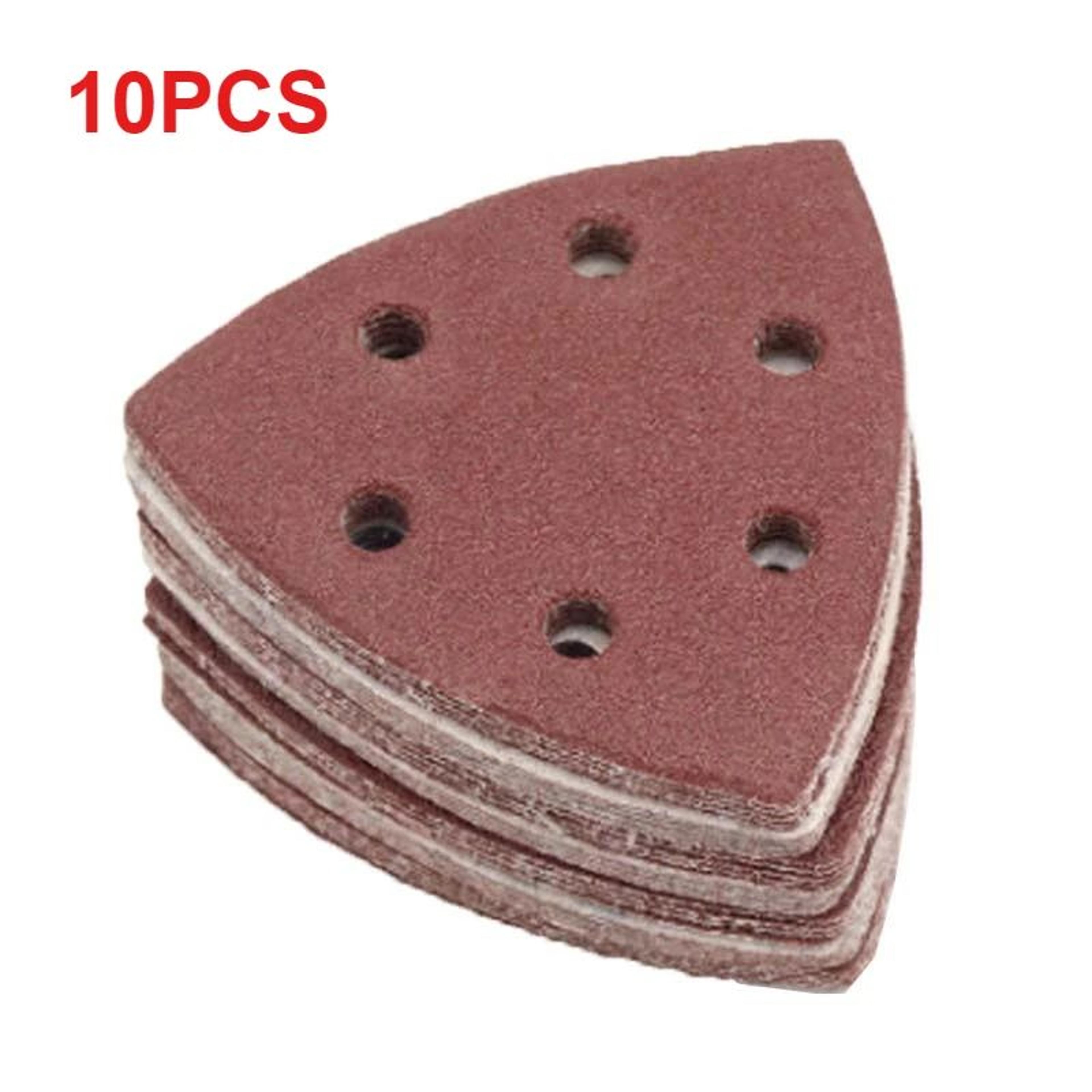 90 X 90mm Triangle Sanding Sheets 6Hole Hook And Loop Sandpaper For Woodworking 102050PCS 8