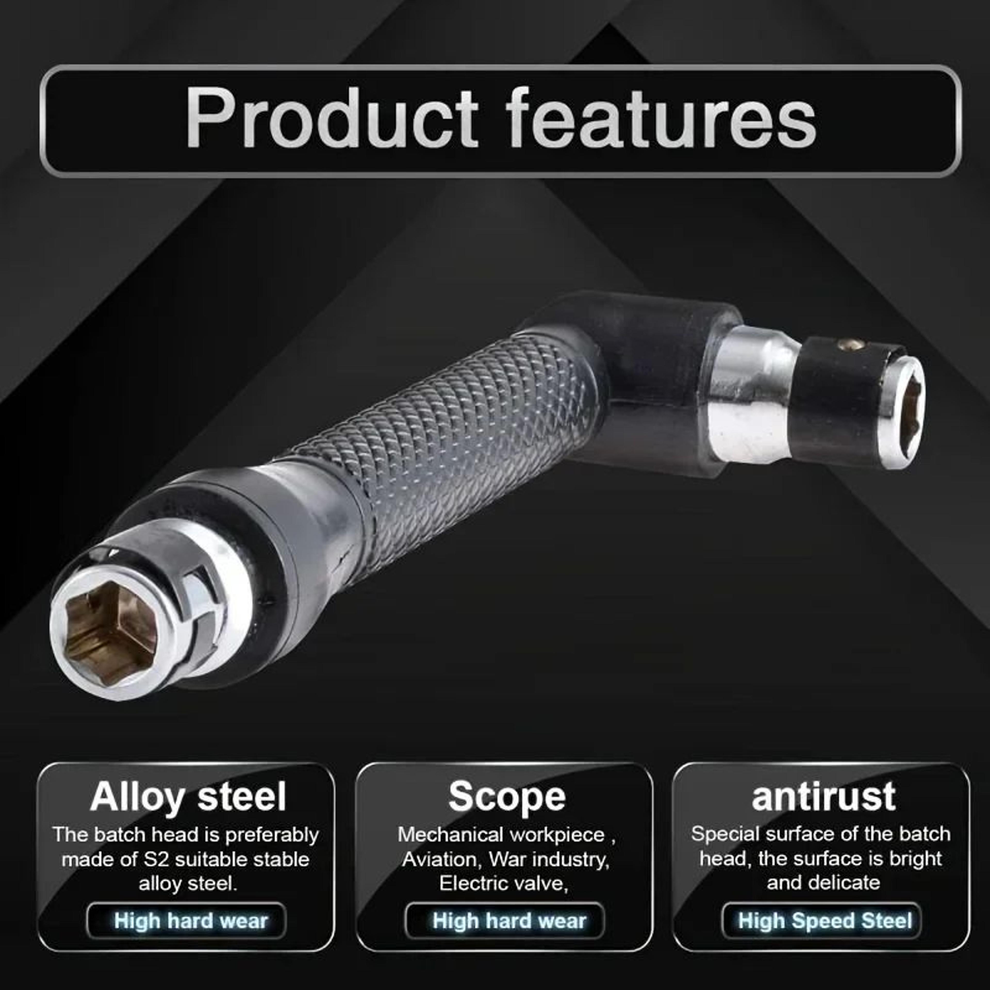 14 Inch LShaped 90 Degree Hex Screwdriver Bit Wrench Handle For Tight Spaces 1