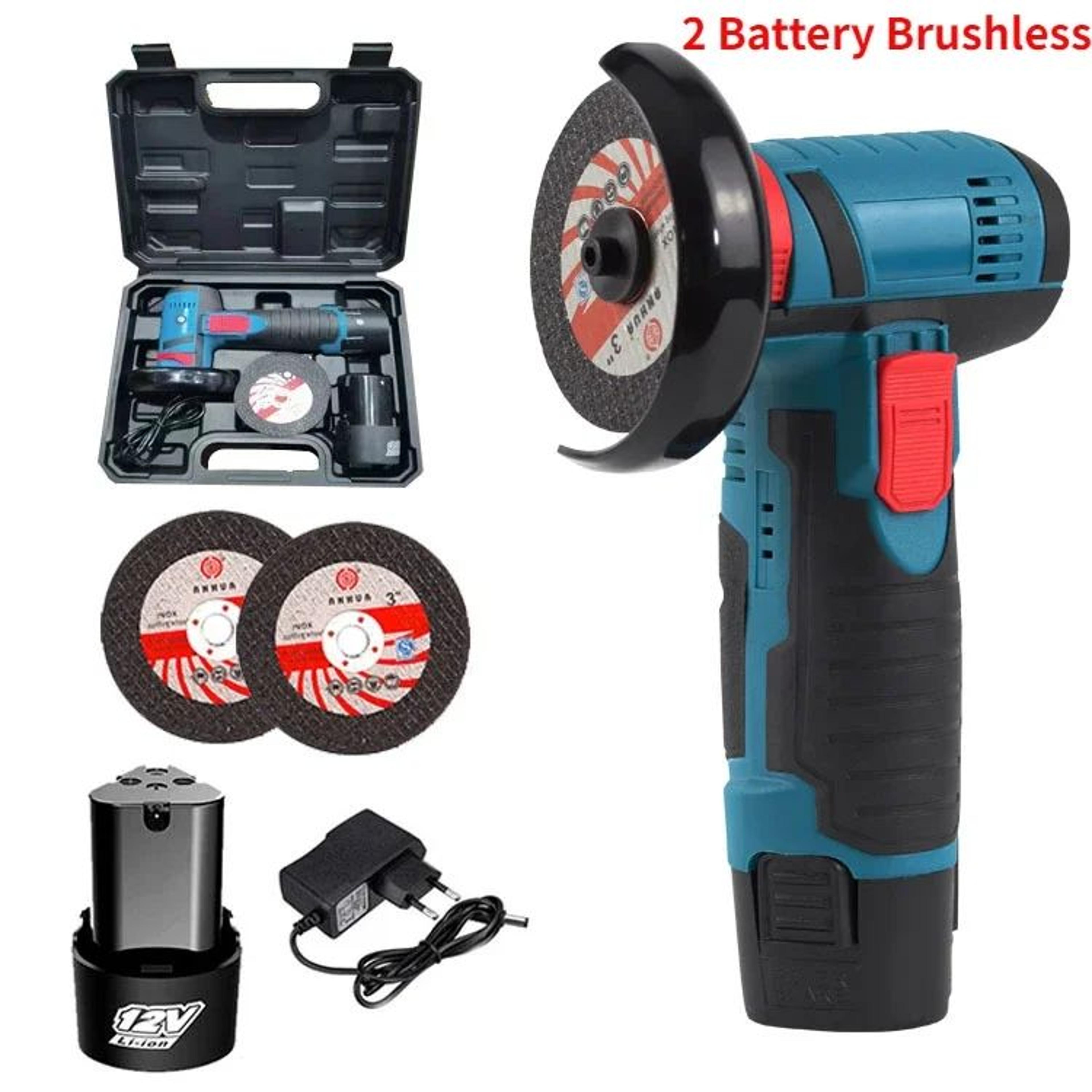 12V Cordless Mini Angle Grinder 19500 RPM Electric Cutting And Polishing Tool 7