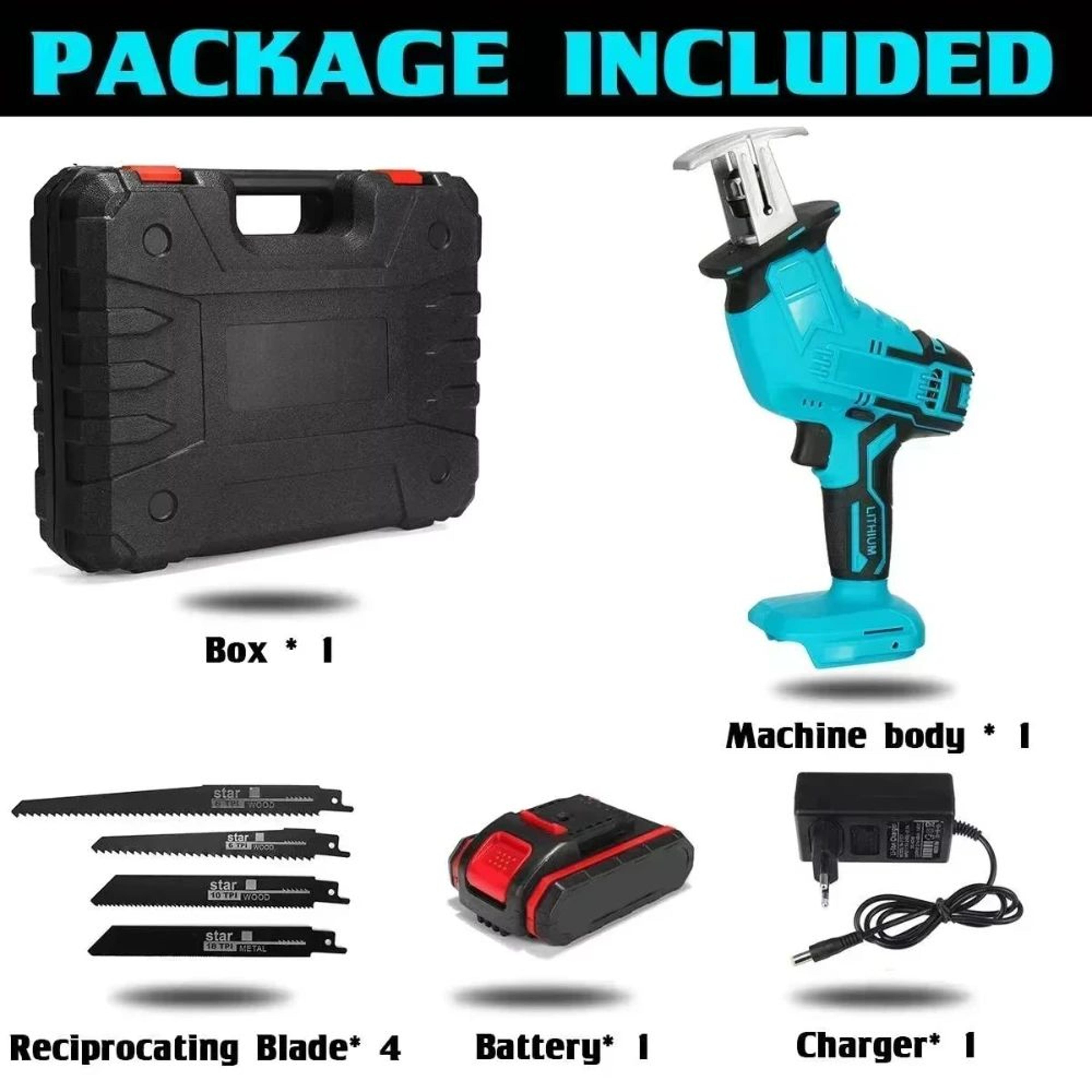 21V Cordless Reciprocating Saw With Adjustable Speed For Wood Cutting 8