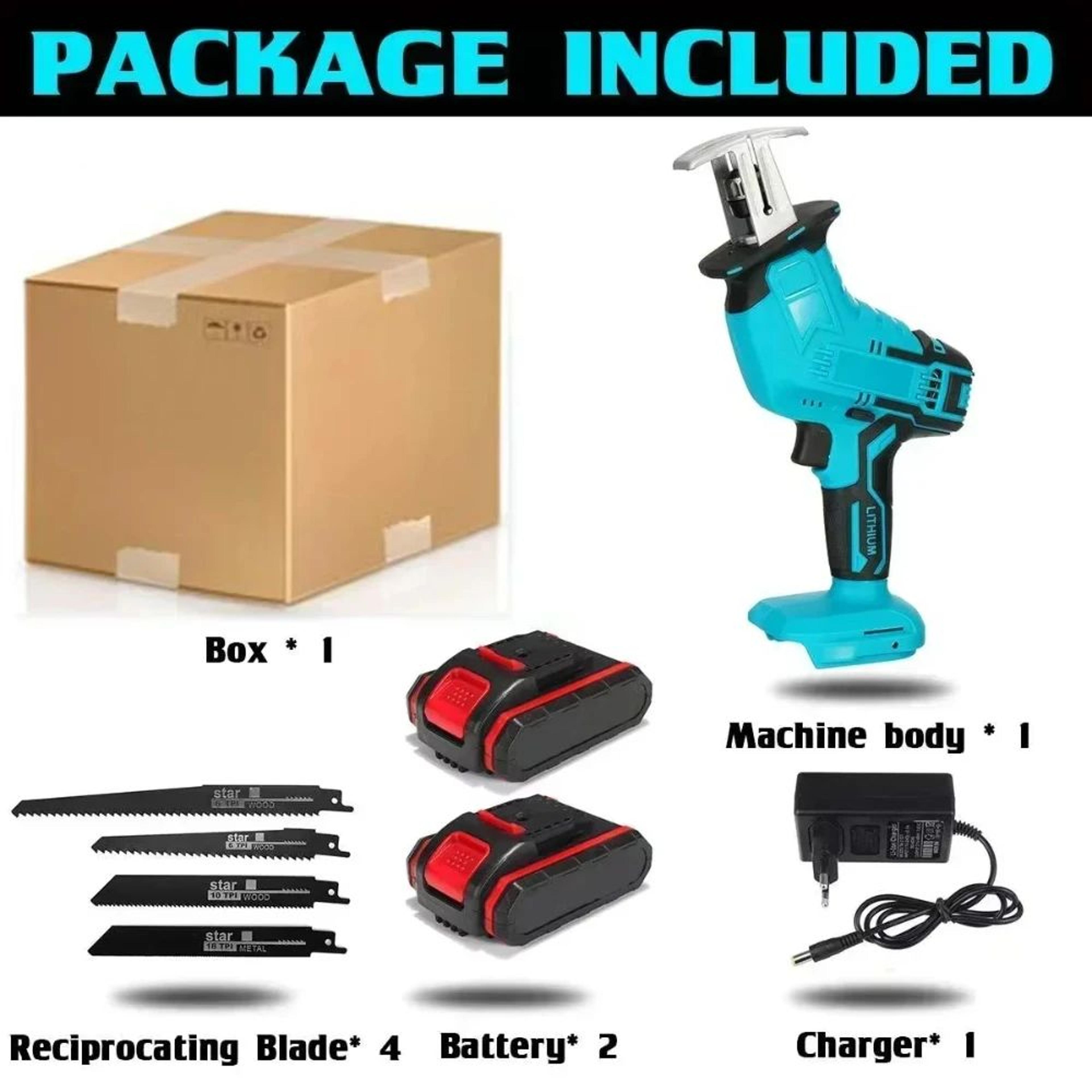 21V Cordless Reciprocating Saw With Adjustable Speed For Wood Cutting 7