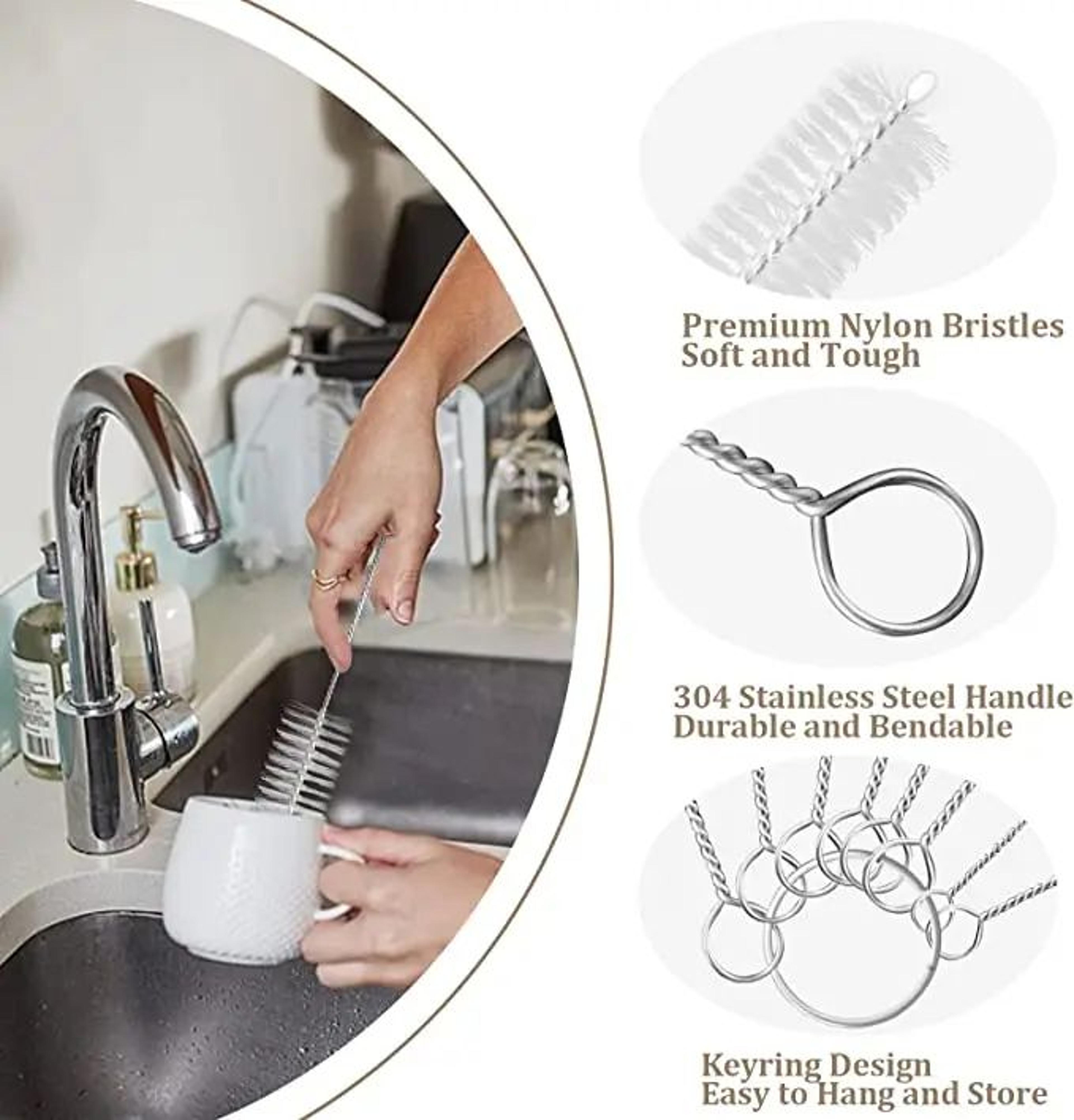 MultiPurpose Nylon Cleaning Brush Set For Straws Spray Guns And Precision Tools 3