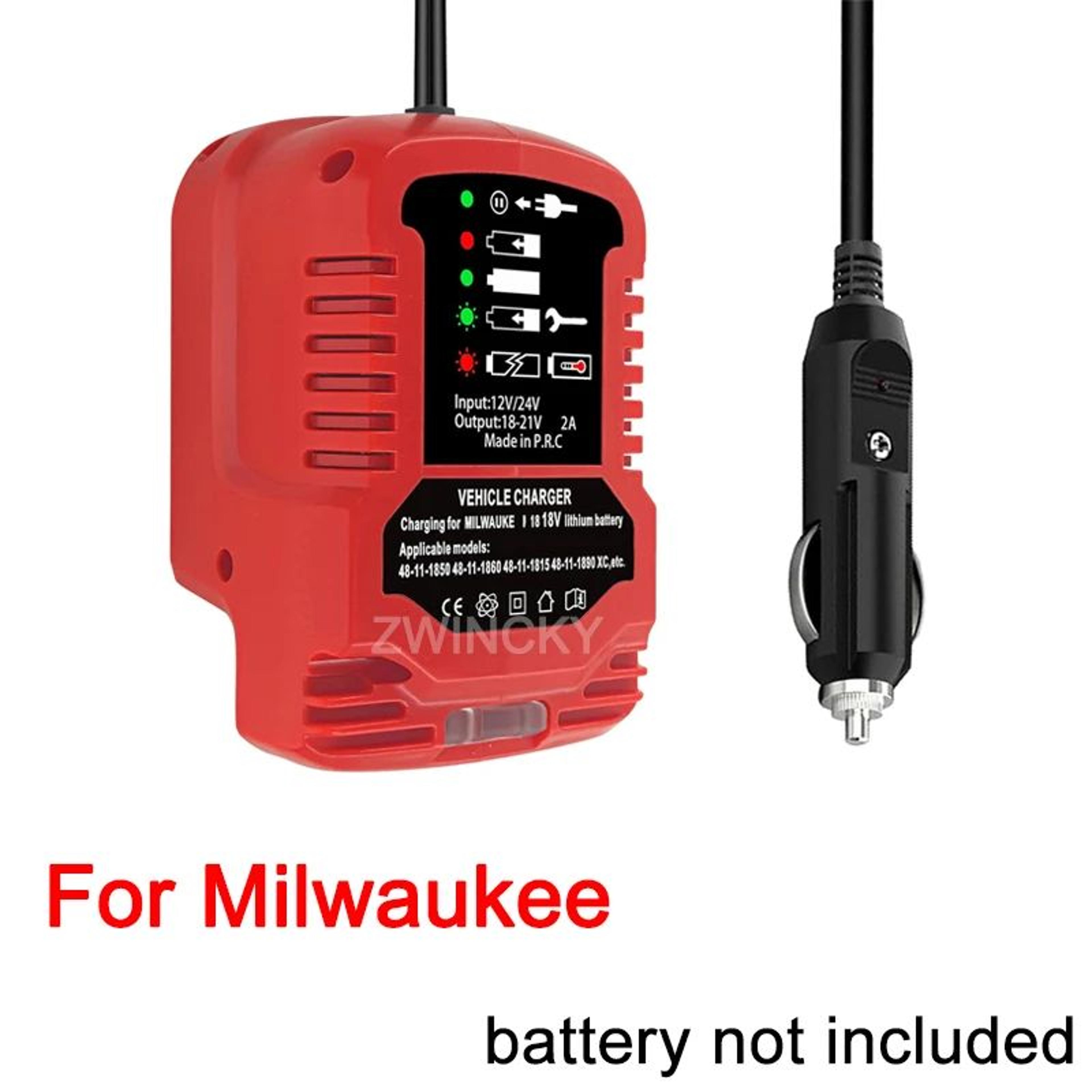 Portable 18V Battery Car Charger With Cigarette Lighter Plug And LED Indicator 7