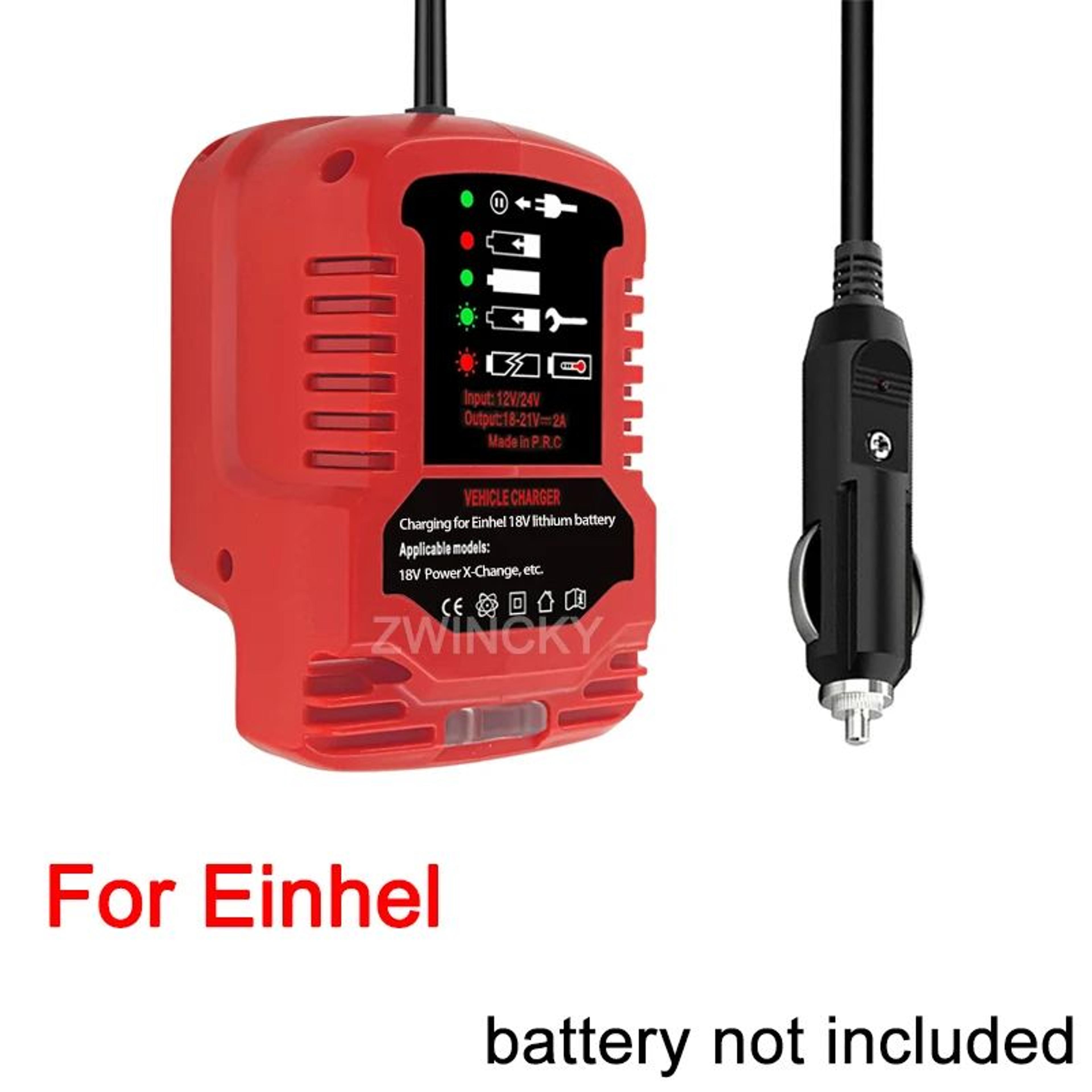 Portable 18V Battery Car Charger With Cigarette Lighter Plug And LED Indicator 9