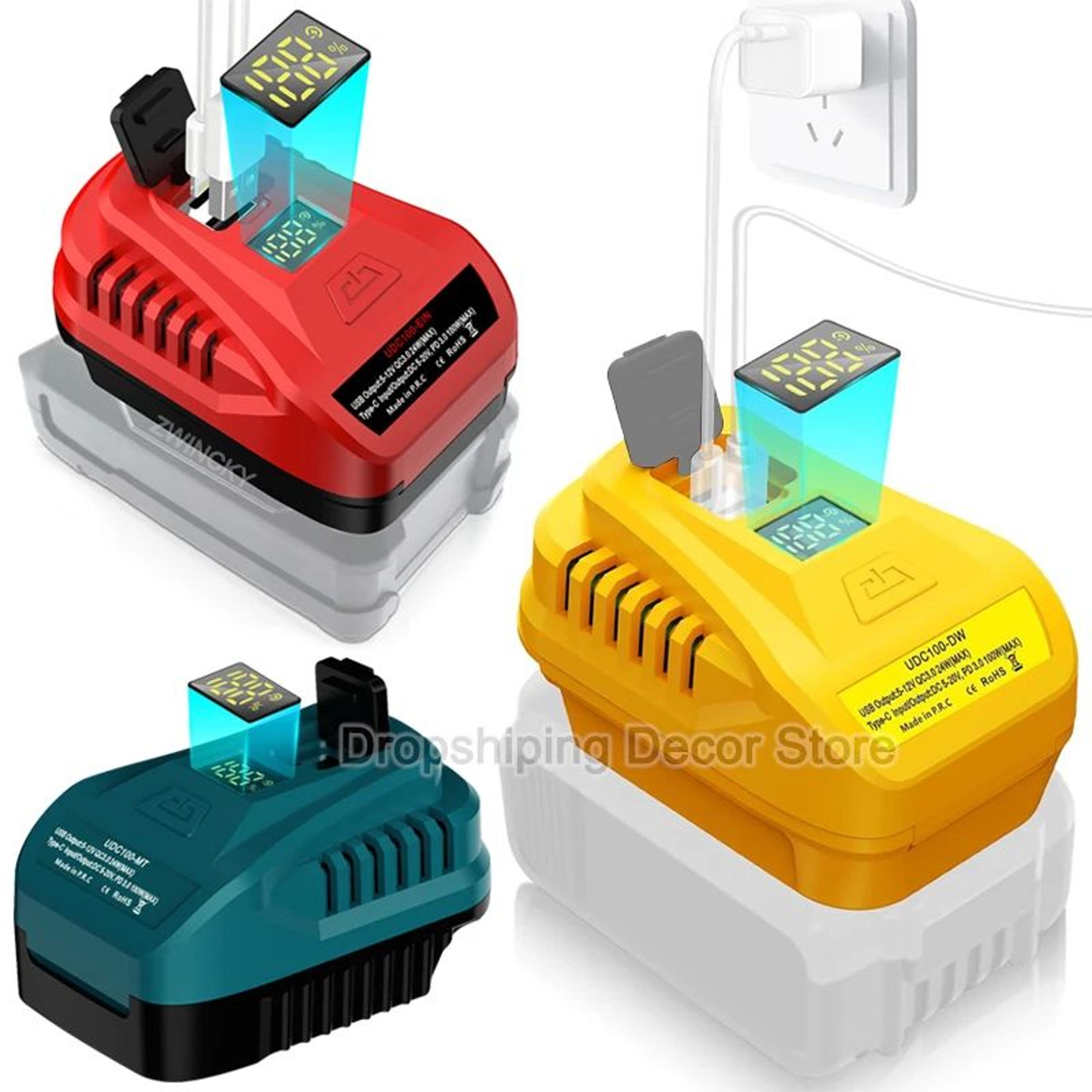 100w bidirectional usb-c battery charging adapter for power tools