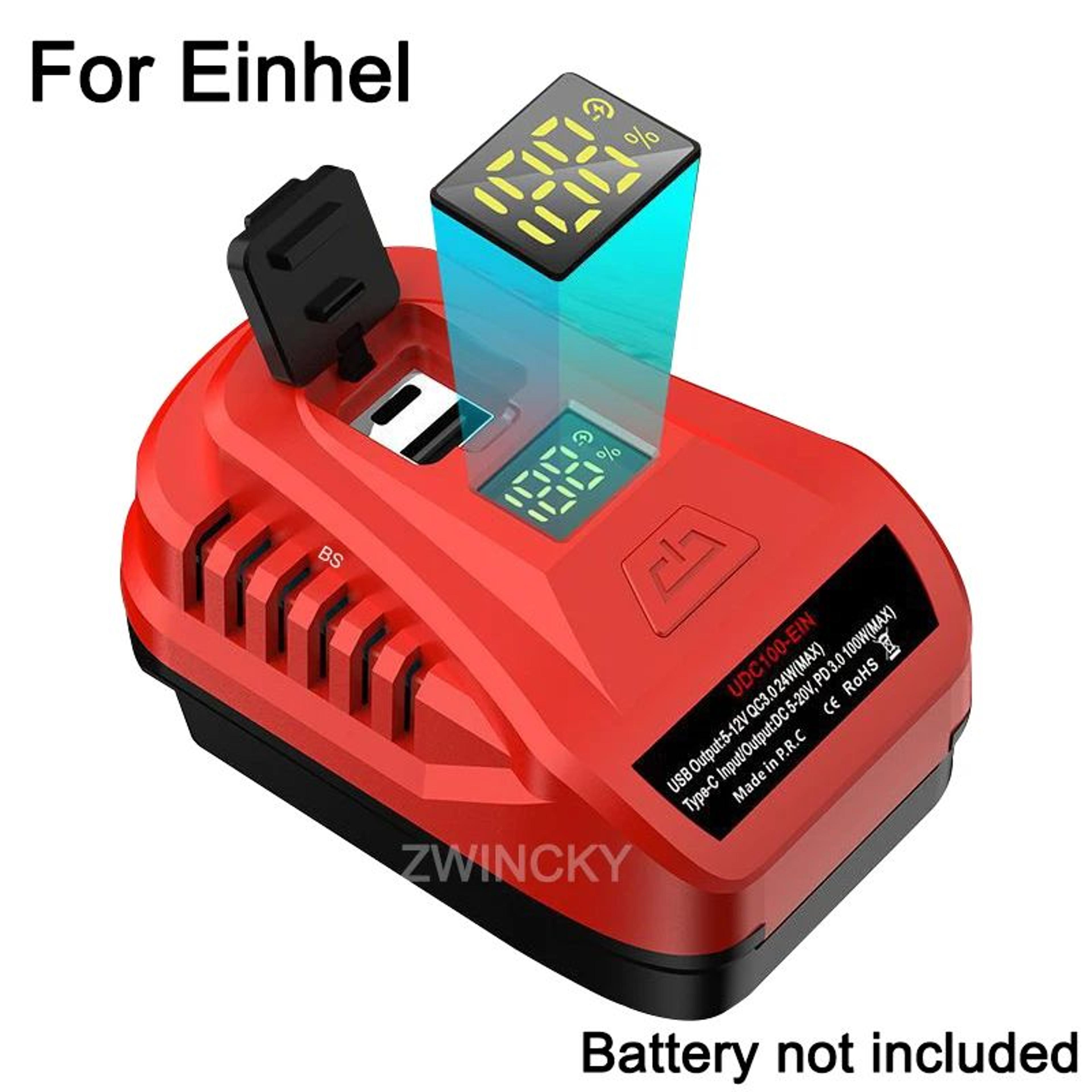 100W Bidirectional USBC Battery Charging Adapter For Power Tools 7