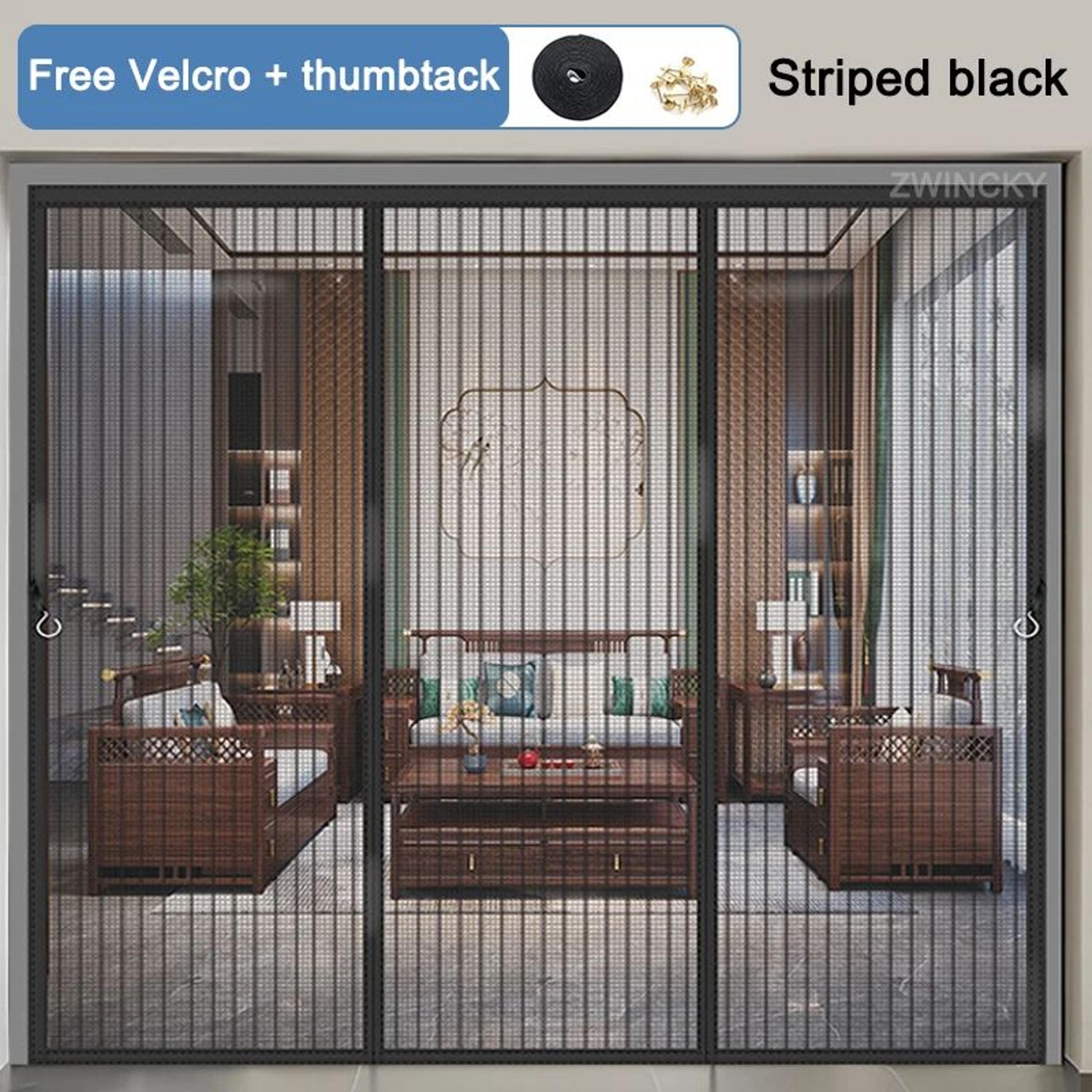 Magnetic Mesh Door Screen With Automatic Closure For Insect Protection 3