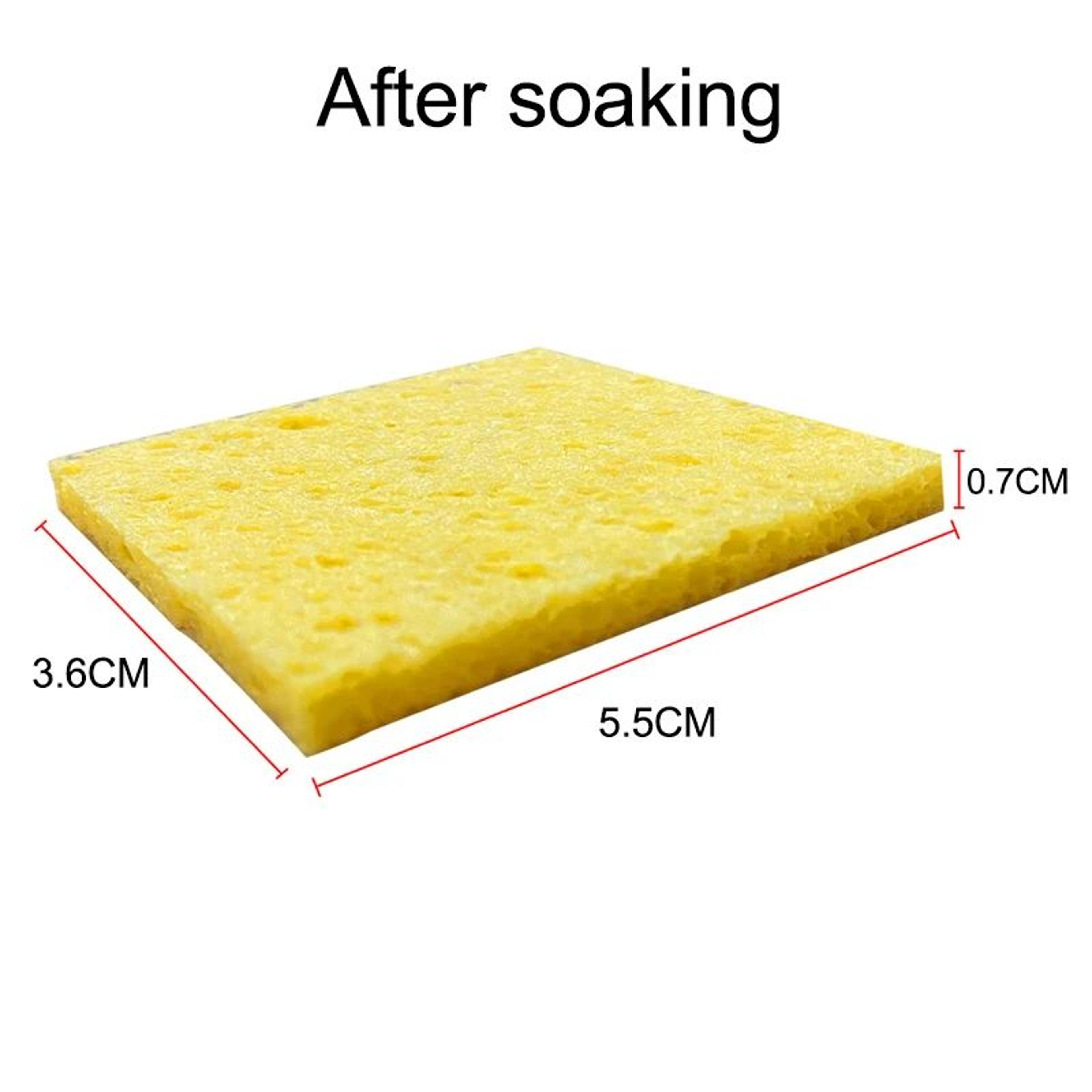 100PCS Yellow Soldering Iron Cleaning Sponge Pads For Tip Maintenance And Soldering Tools 3