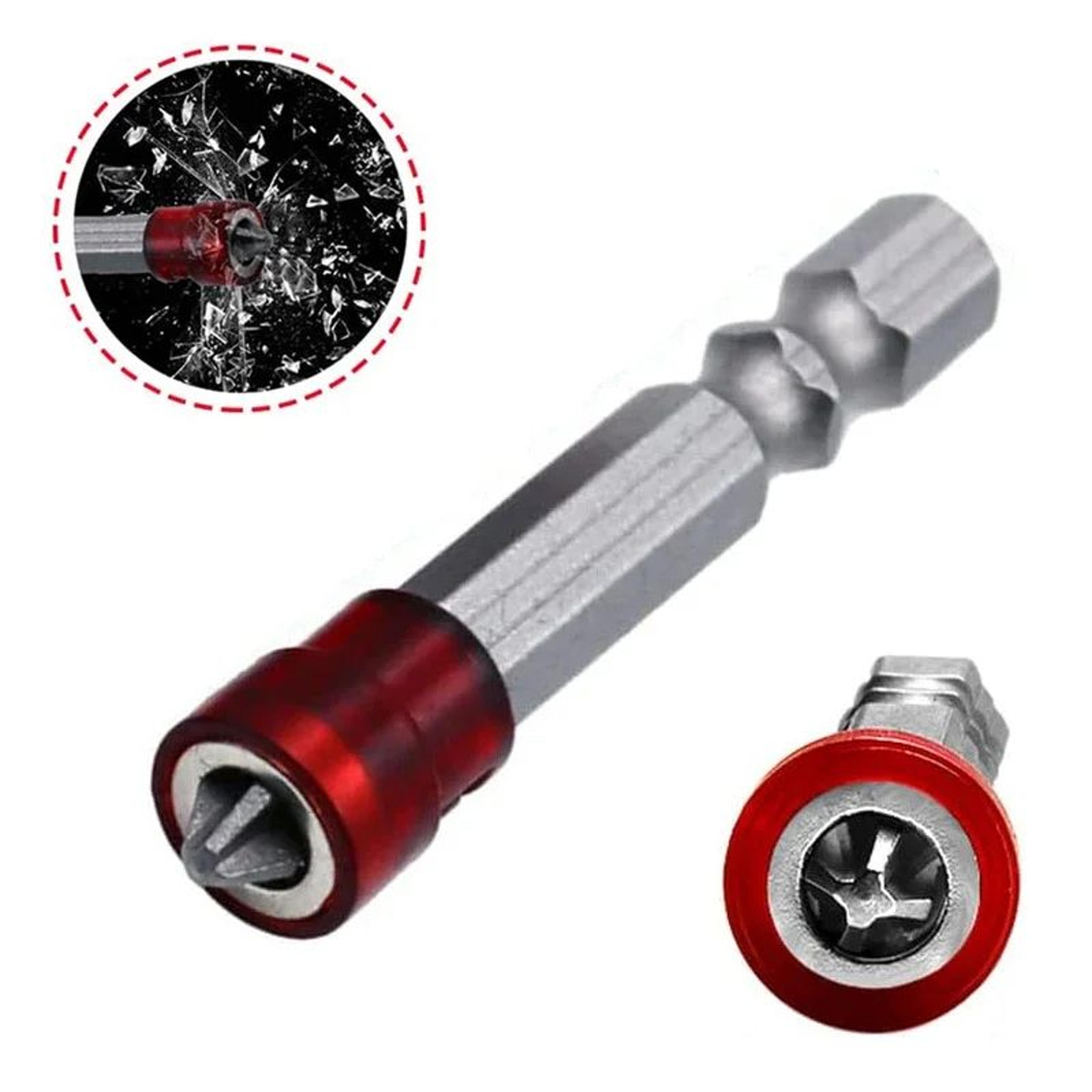 magnetic ph2 phillips screwdriver bit with 1/4 inch hex shank and screw holder ring