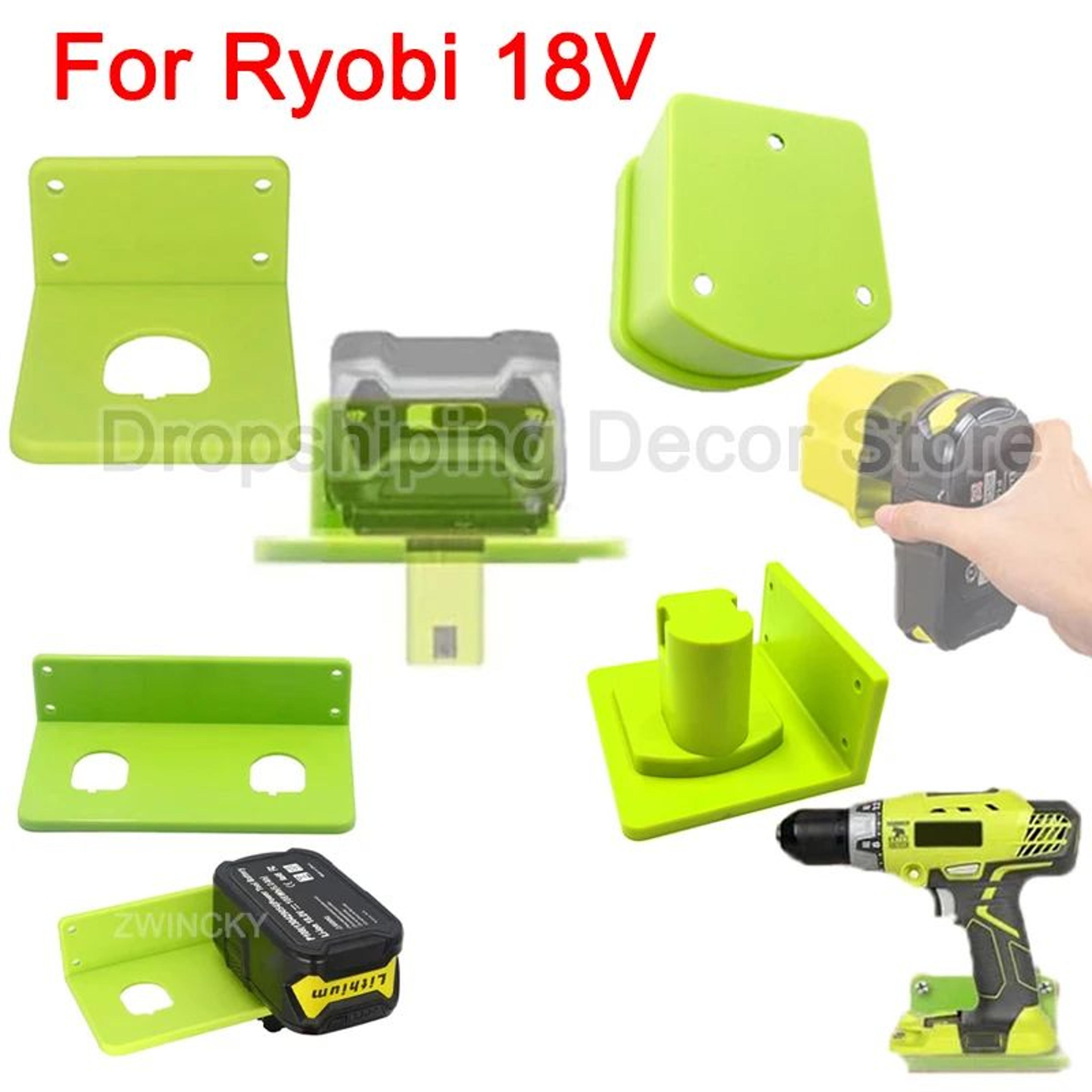 2pcs 18v battery wall mount holders for organized power tool storage