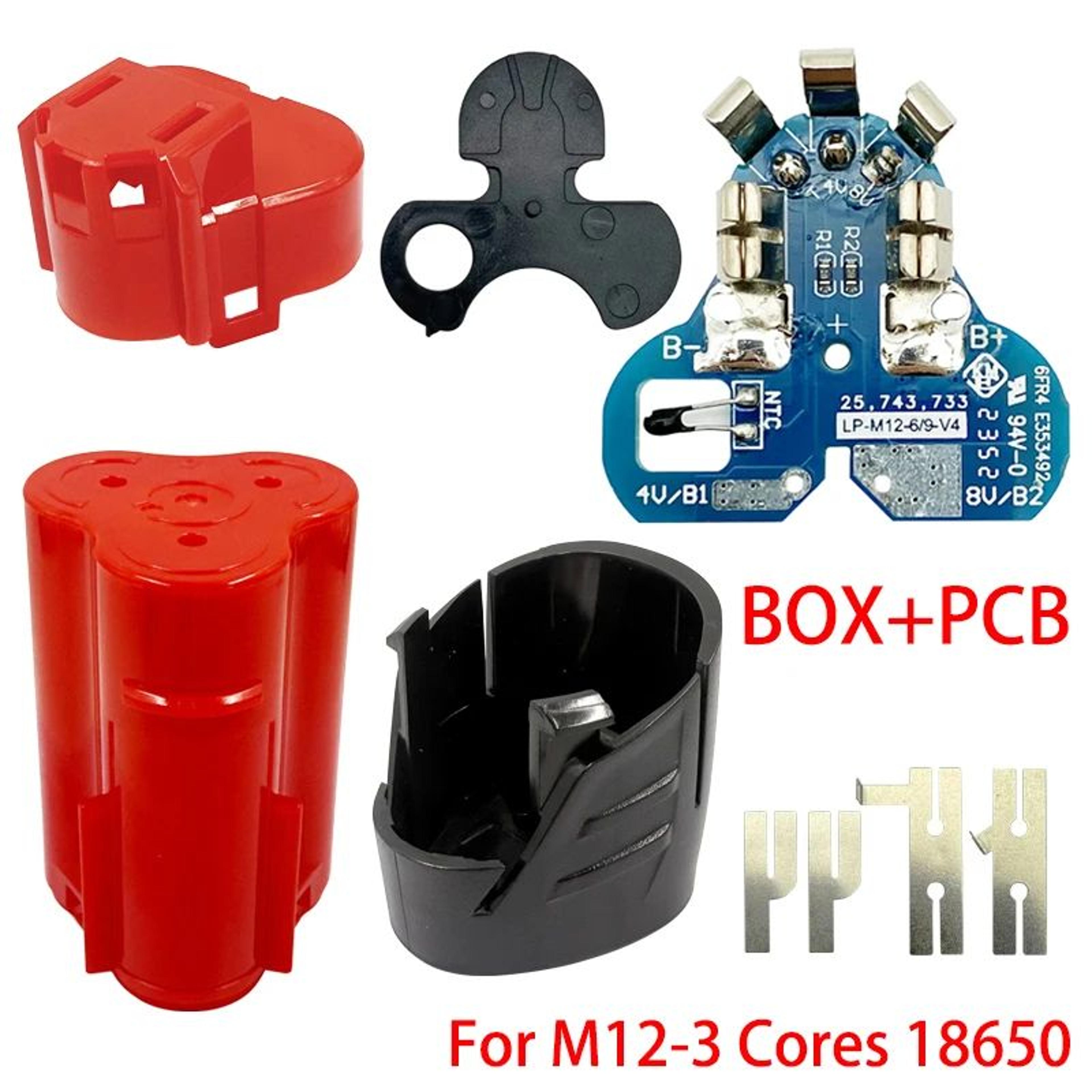 12v 3-cell lithium battery case with bms protection circuit board for power tool battery repair