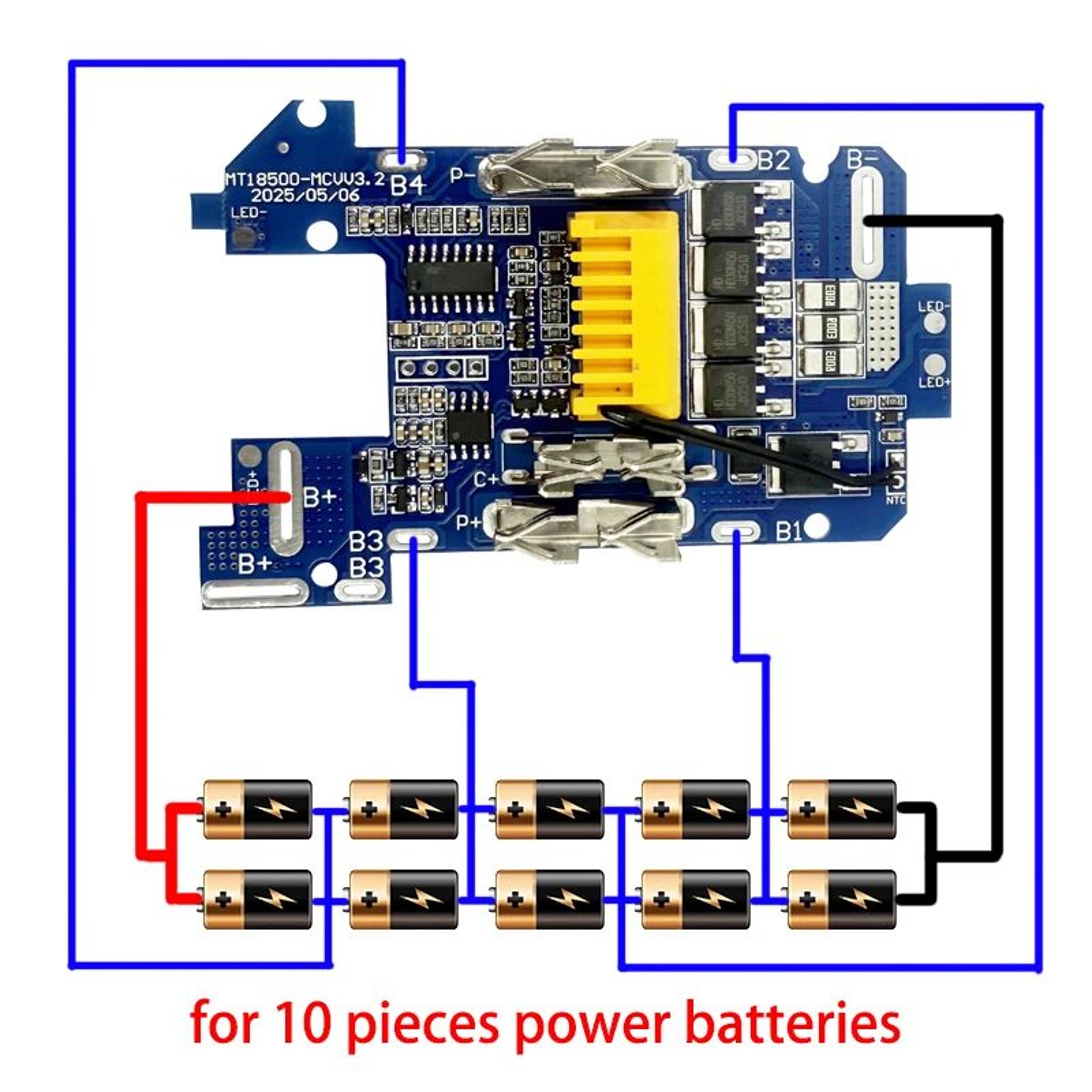 18V Lithium Battery BMS Protection Circuit Board For Power Tool Battery Repair 2