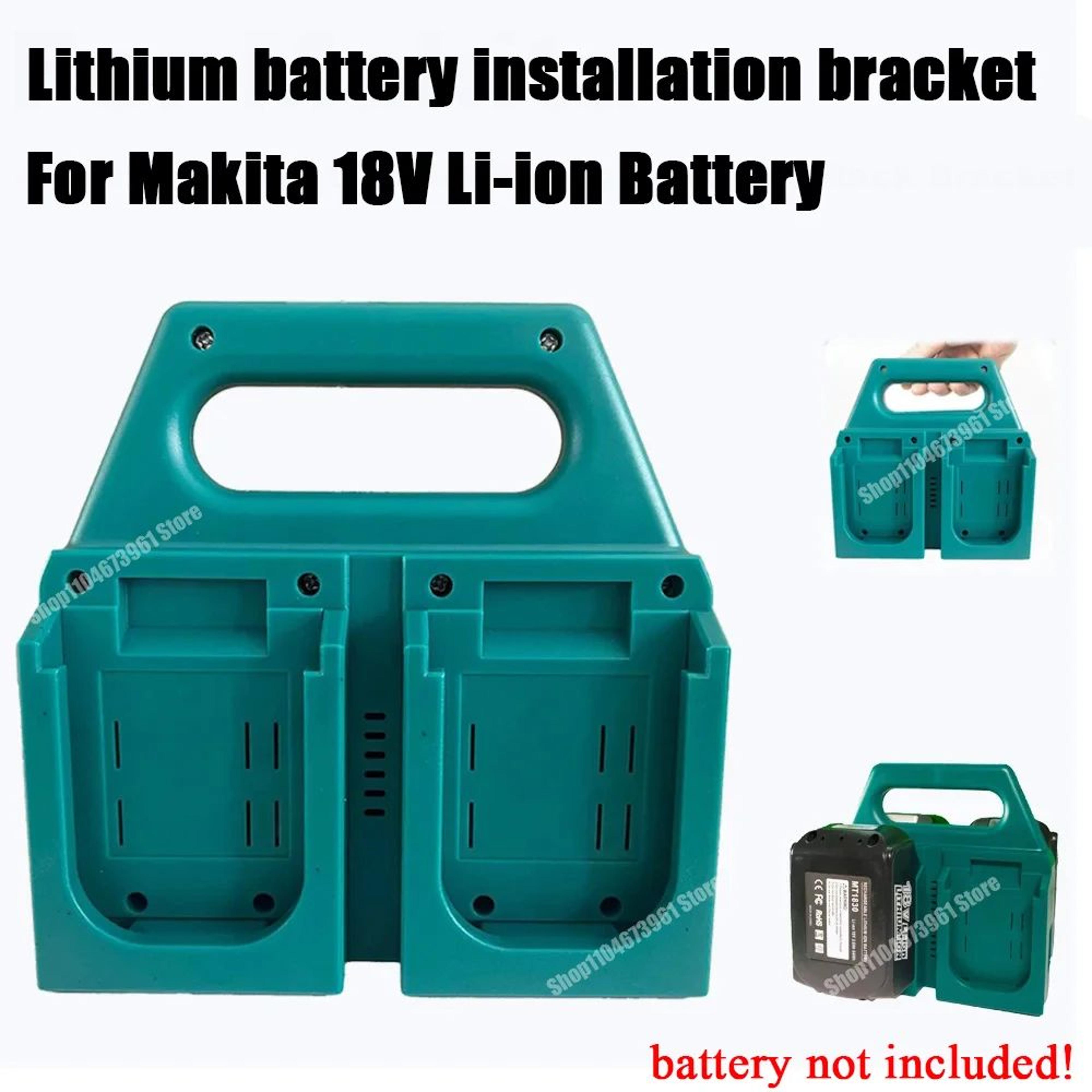 4-slot 18v lithium battery holder storage rack for organized power tool batteries