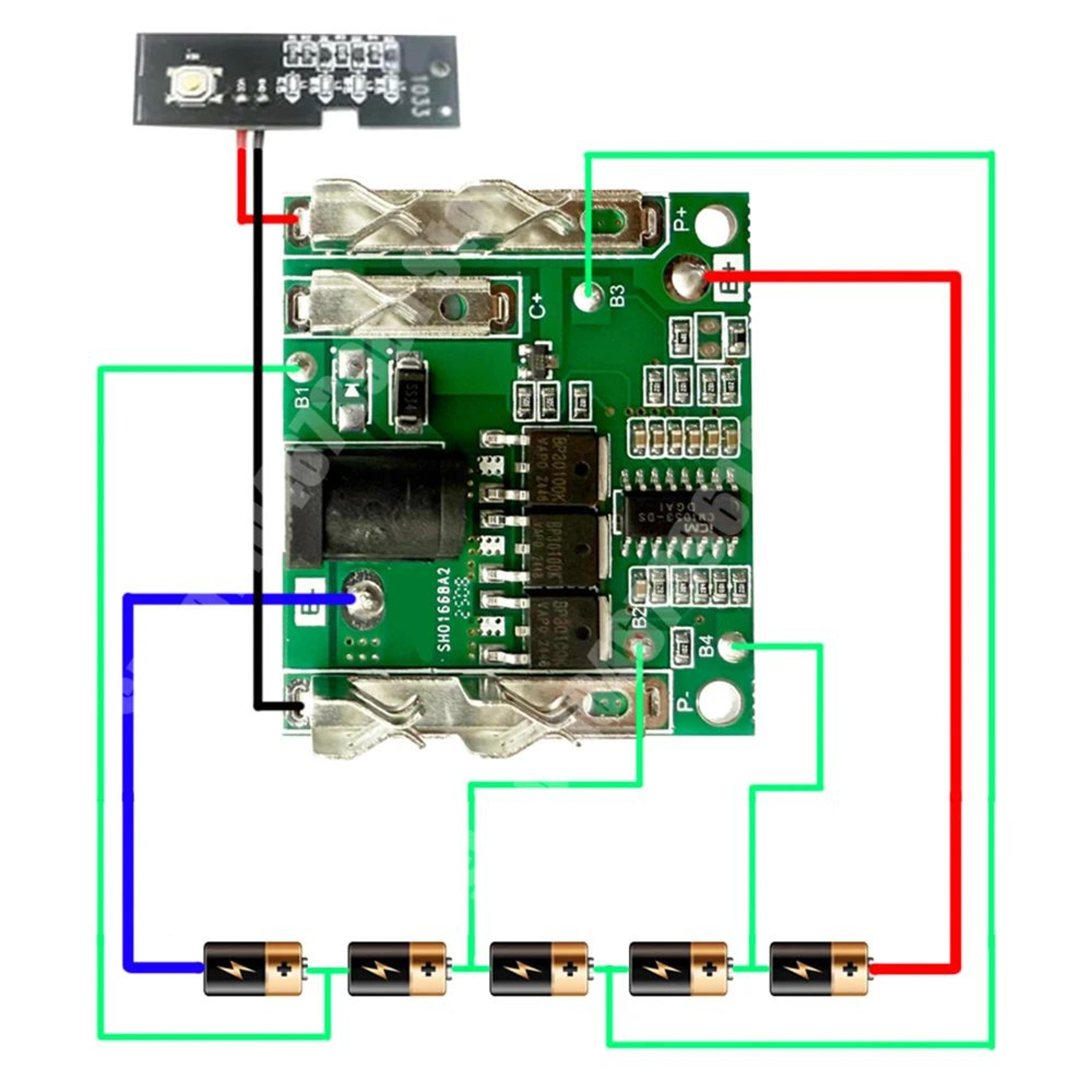 21V Lithium Battery BMS PCB Charging Protection Circuit Board Replacement 2