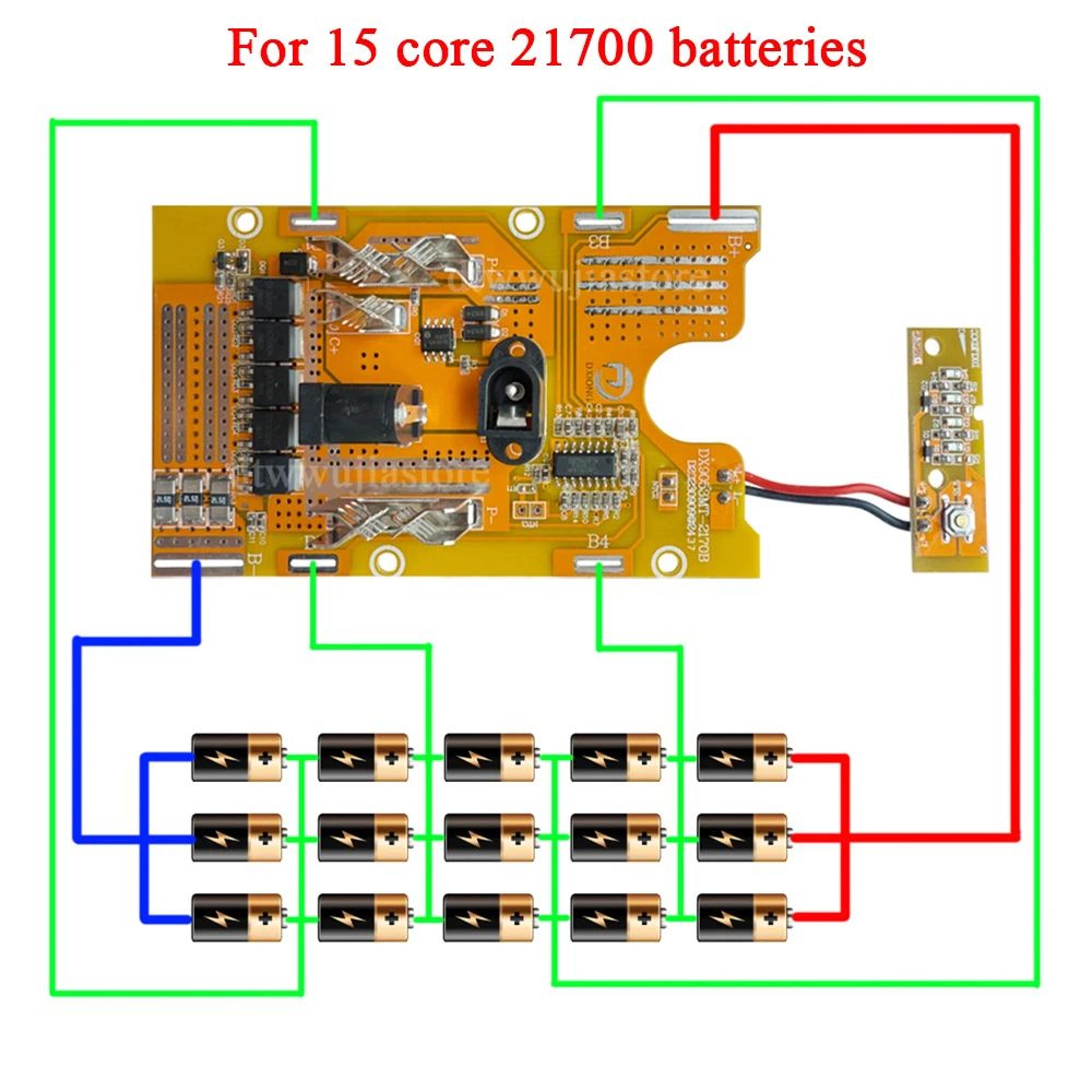21V 21700 Lithium Battery BMS Protection Circuit Board For Power Tool Battery Repair 1