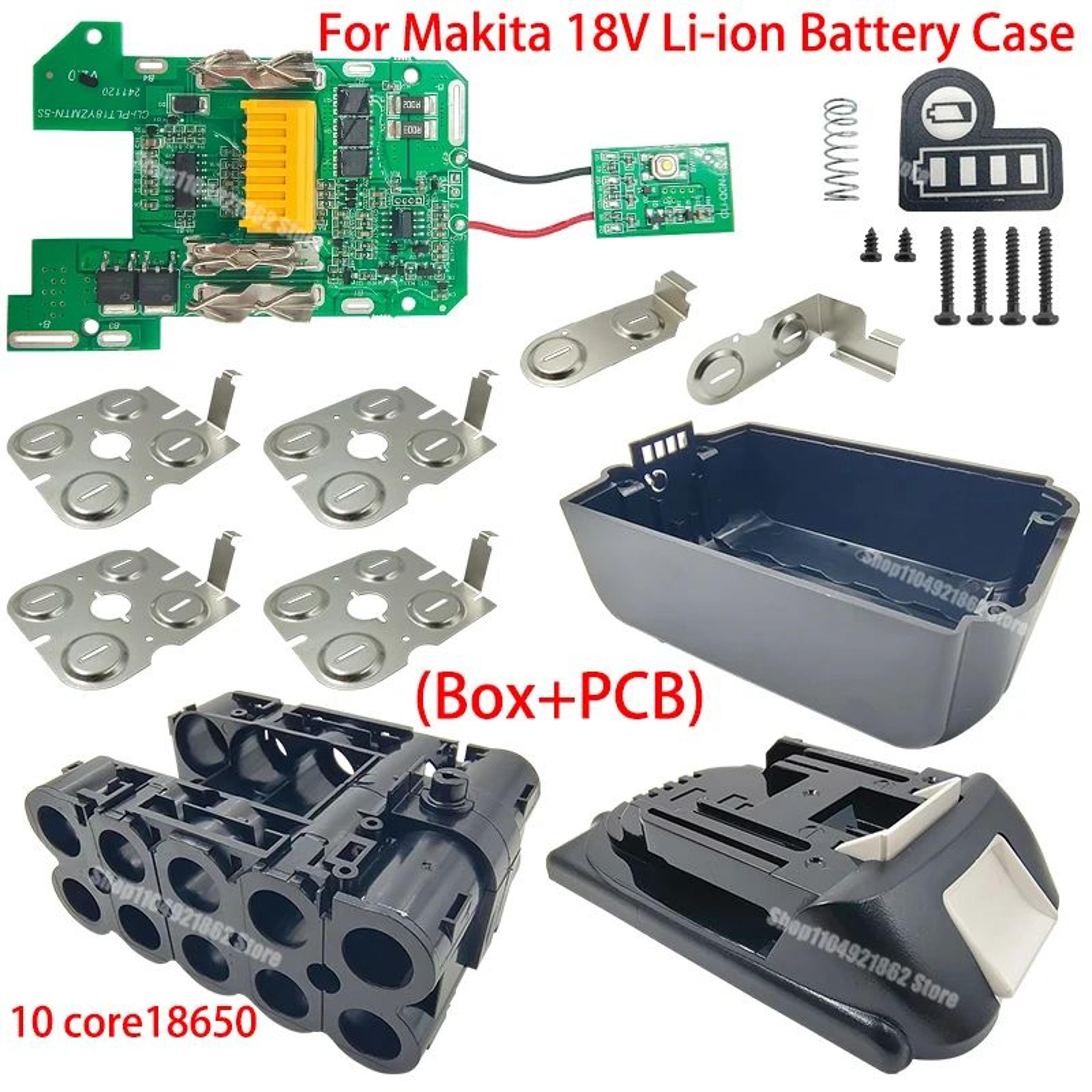 18v 10-cell 18650 lithium battery replacement case with pcb protection board