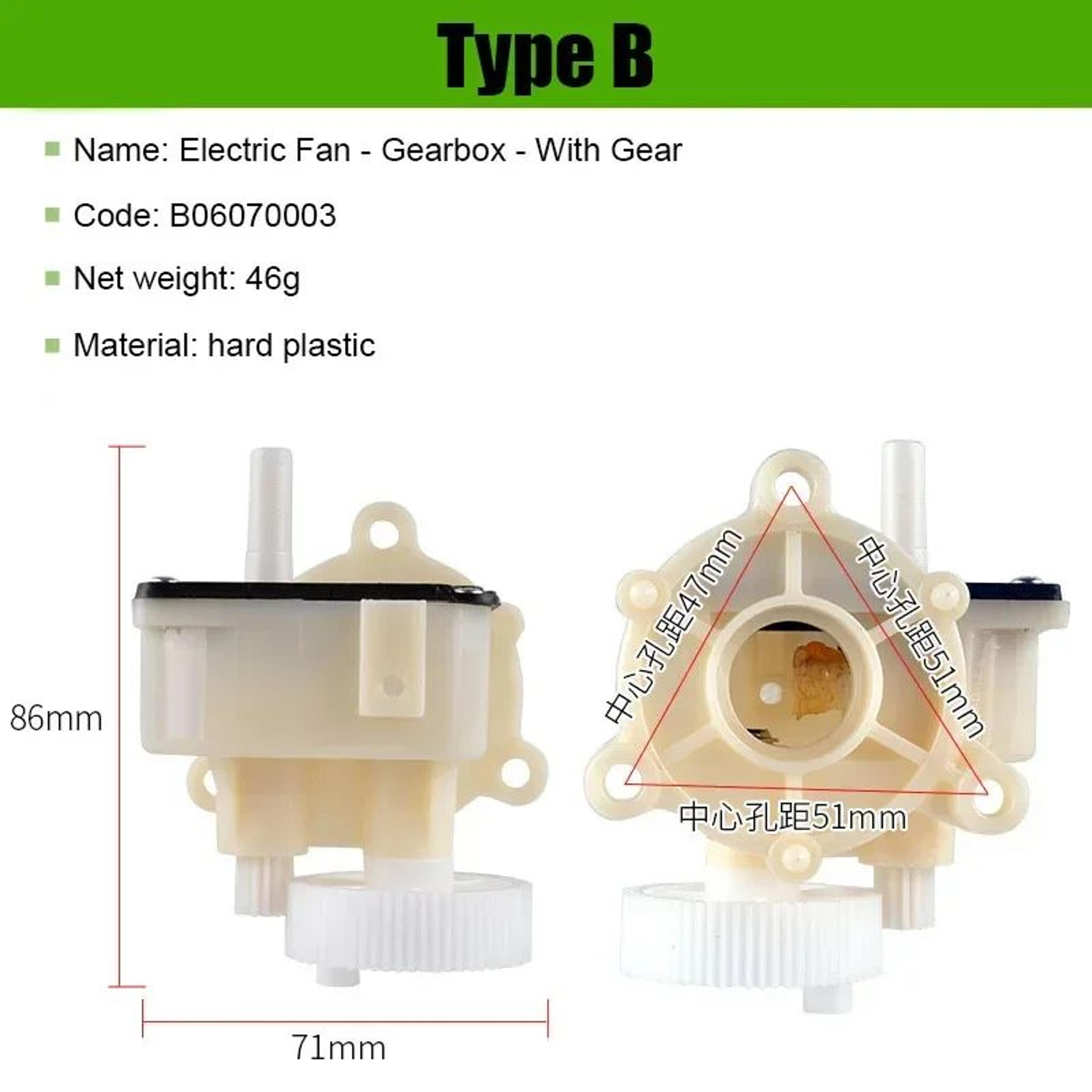 Universal Electric Fan Oscillation Gearbox Replacement Assembly For Wall Desk And Pedestal Fans 3