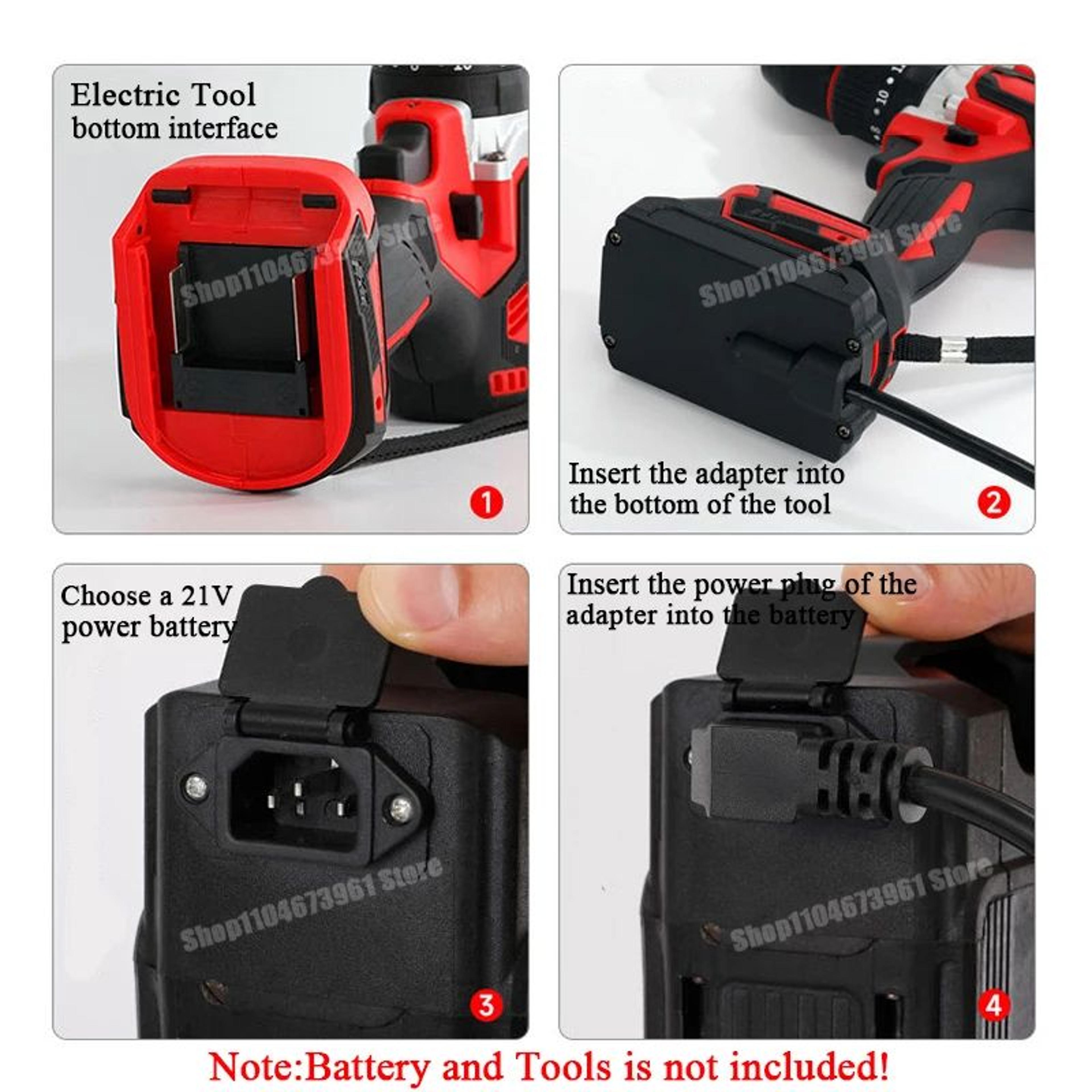 21V Backpack Battery Power Cord Adapter For 18V 21V Cordless Power Tools 3