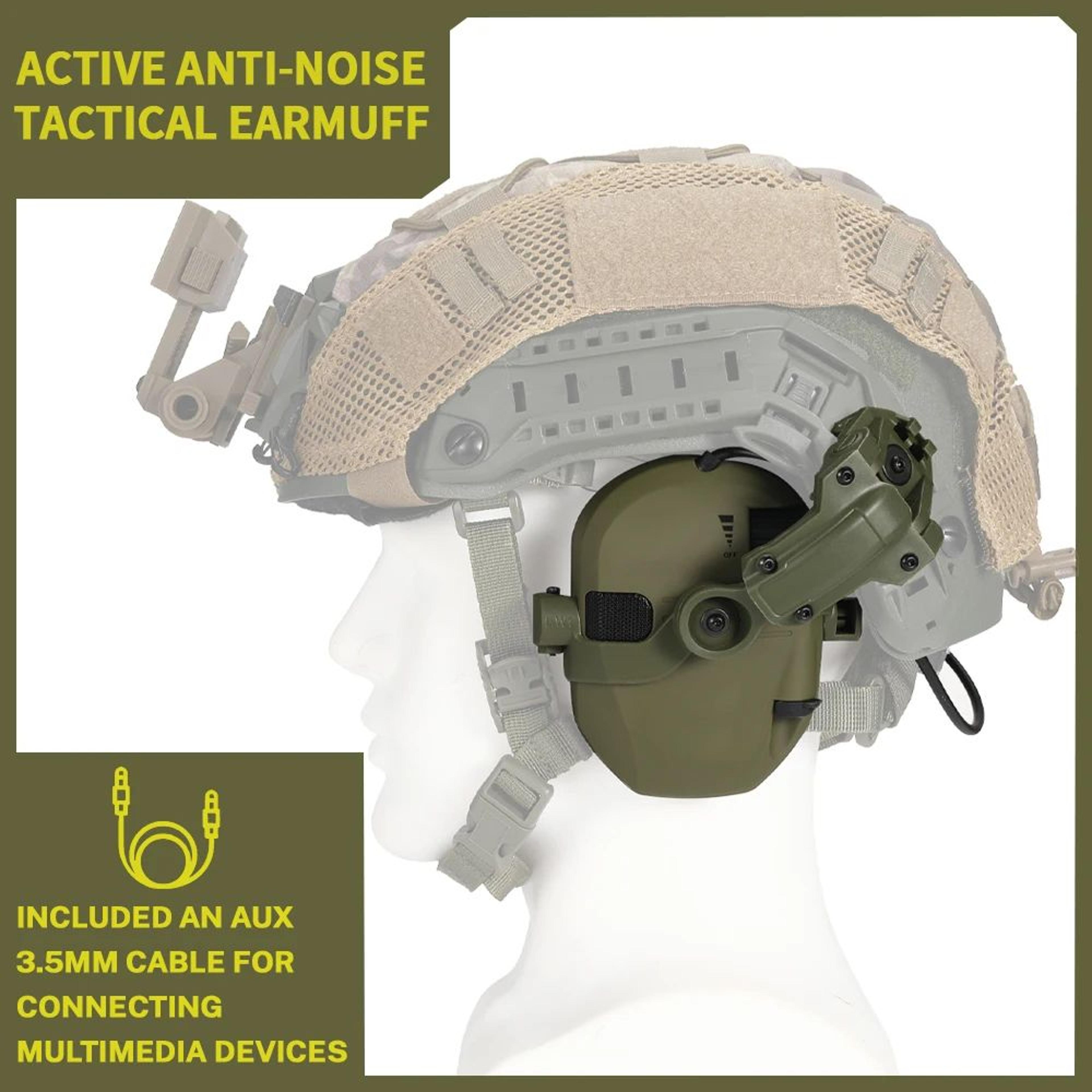 Slim Active Noise Reduction Shooting Earmuffs With 23dB Hearing Protection 4