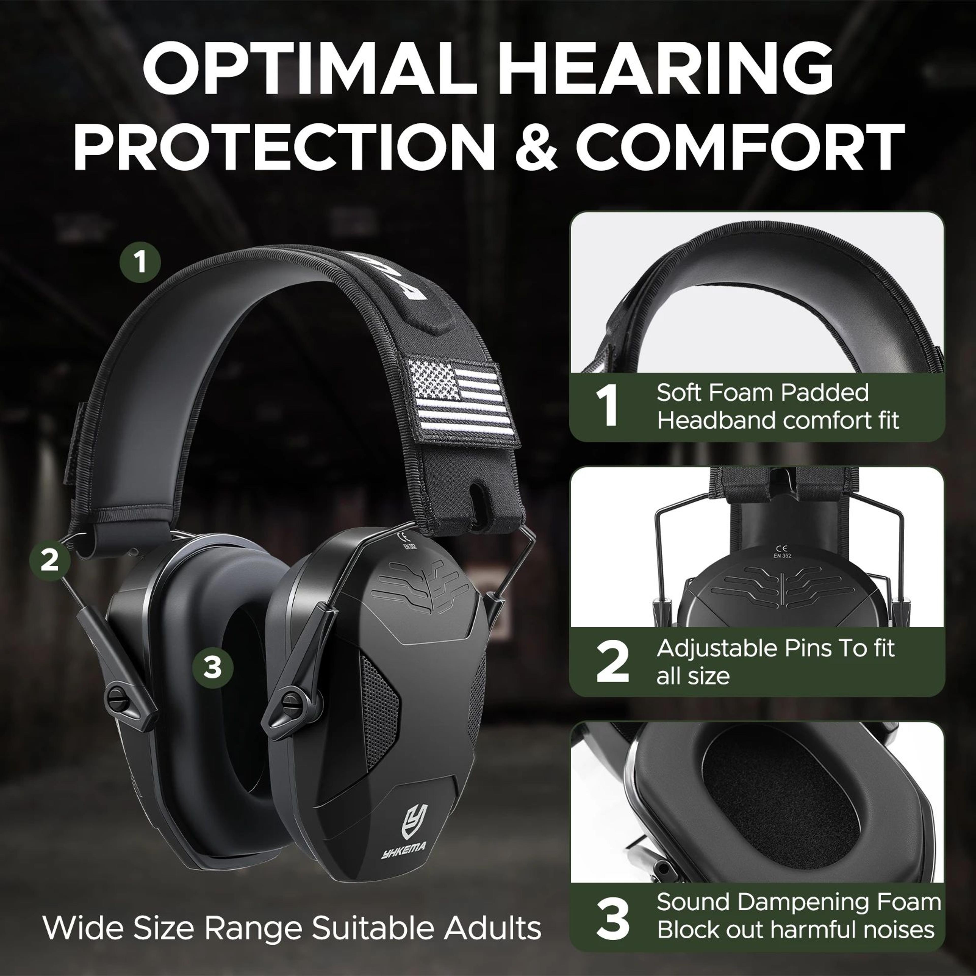 Compact Shooting Ear Defenders Passive Noise Reduction Earmuffs For Hunting And Gun Range 3