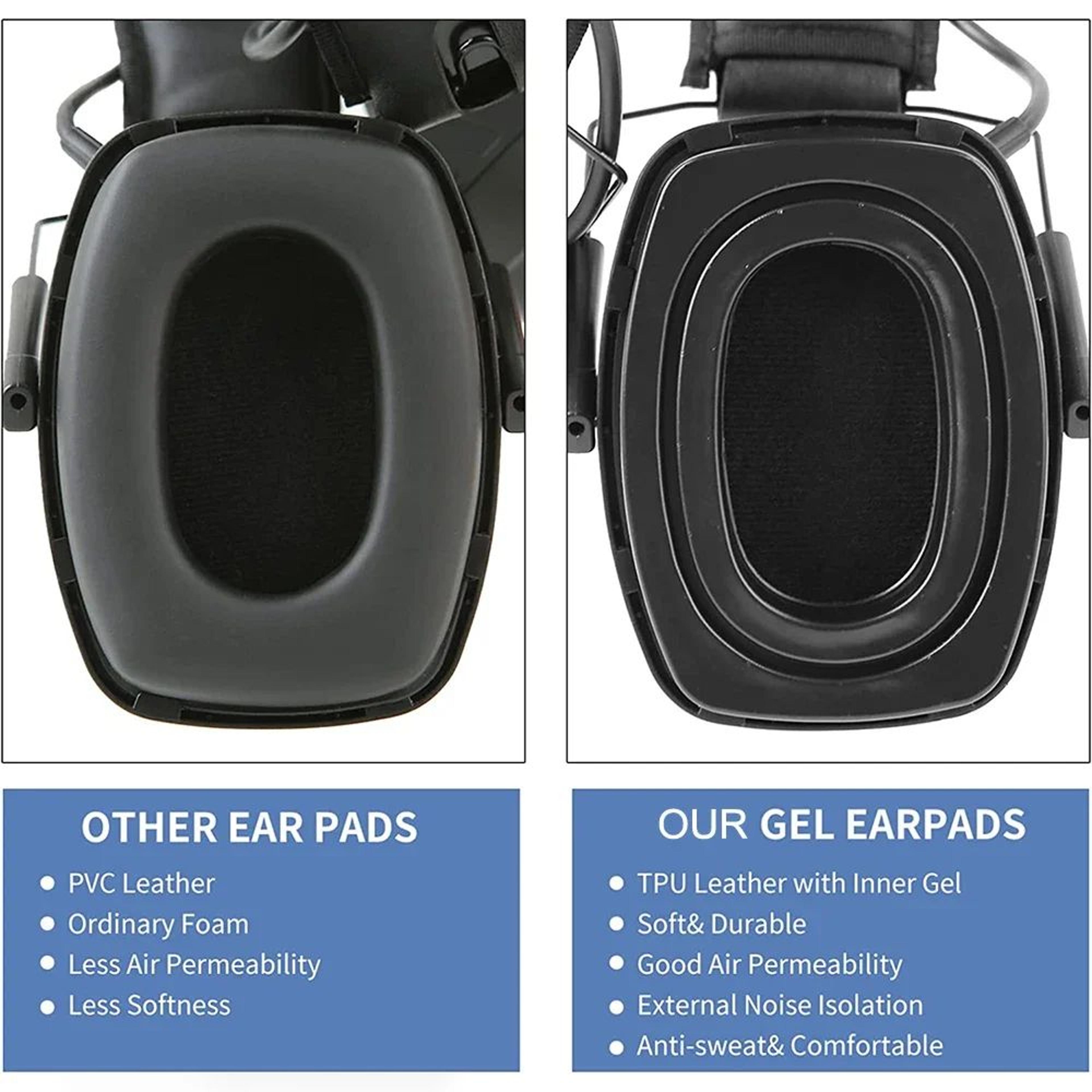 Gel Replacement Ear Pads For Electronic Shooting Earmuffs With Comfortable Cushioned Fit 3